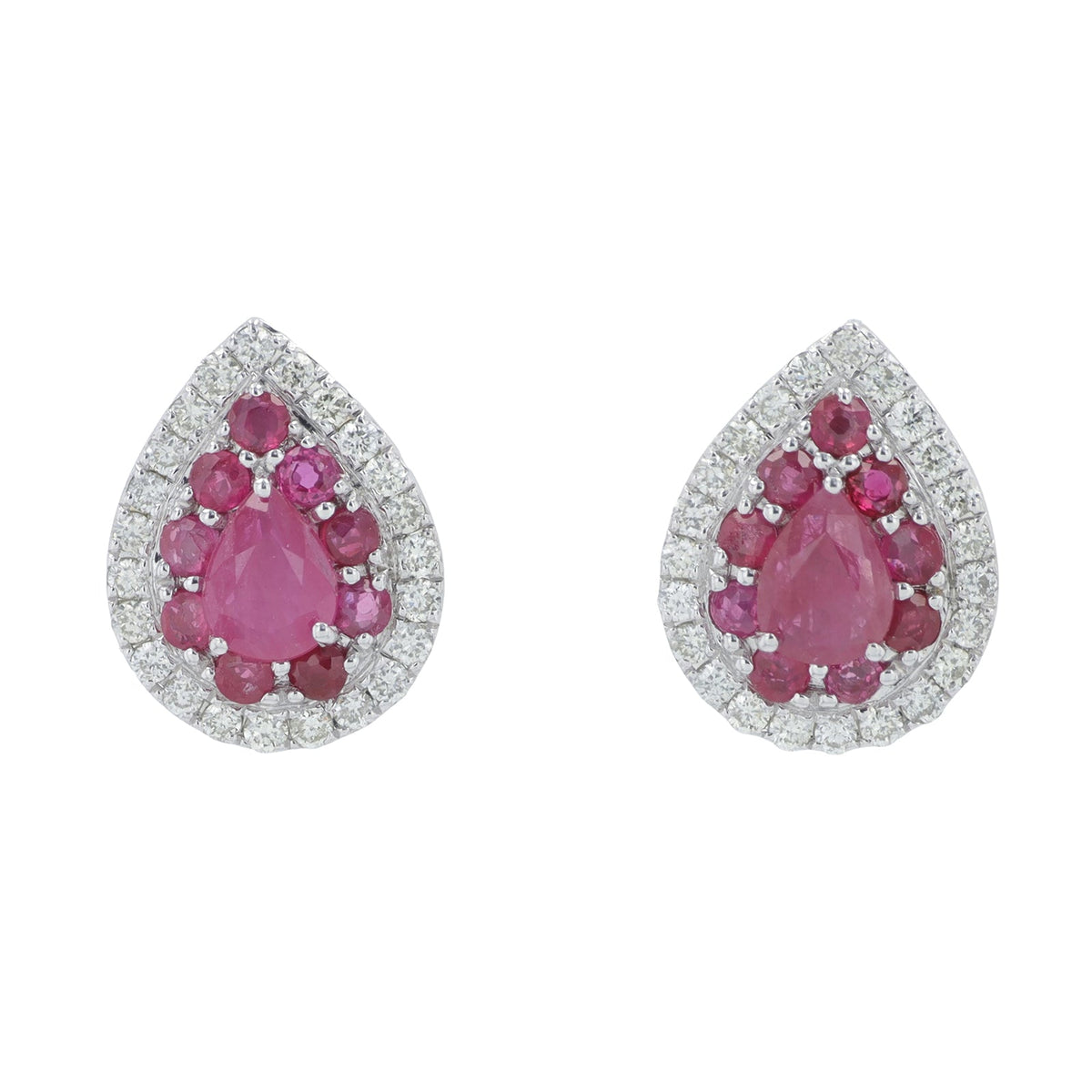 14K Gemstone Pear Studs<p><strong>More Colors Available</p></strong>