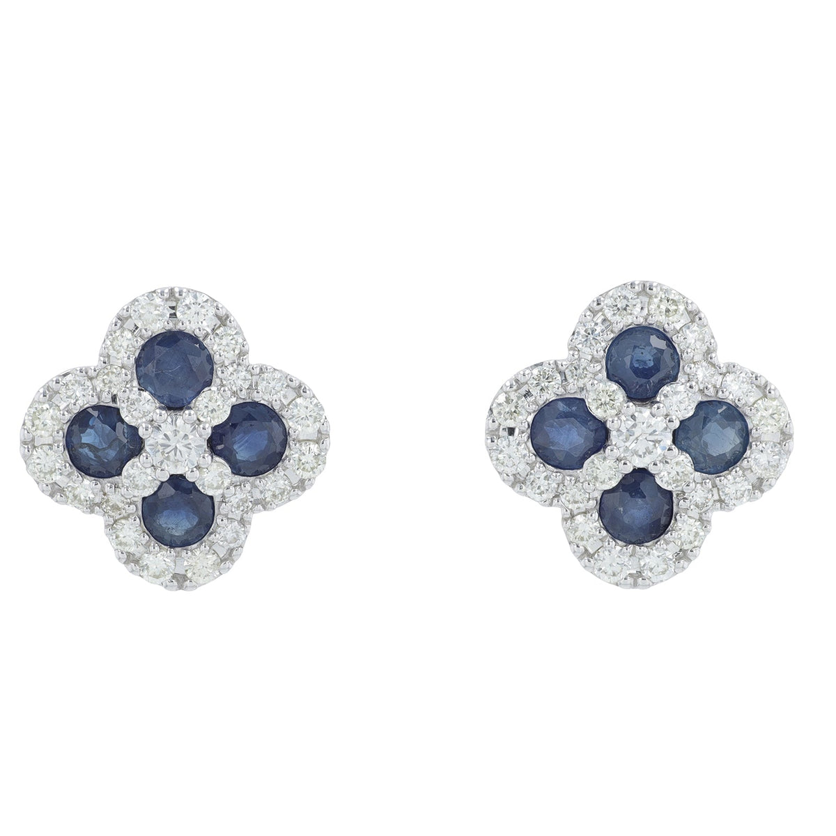 14K WG 1.25 CTW Sapphire Earrings