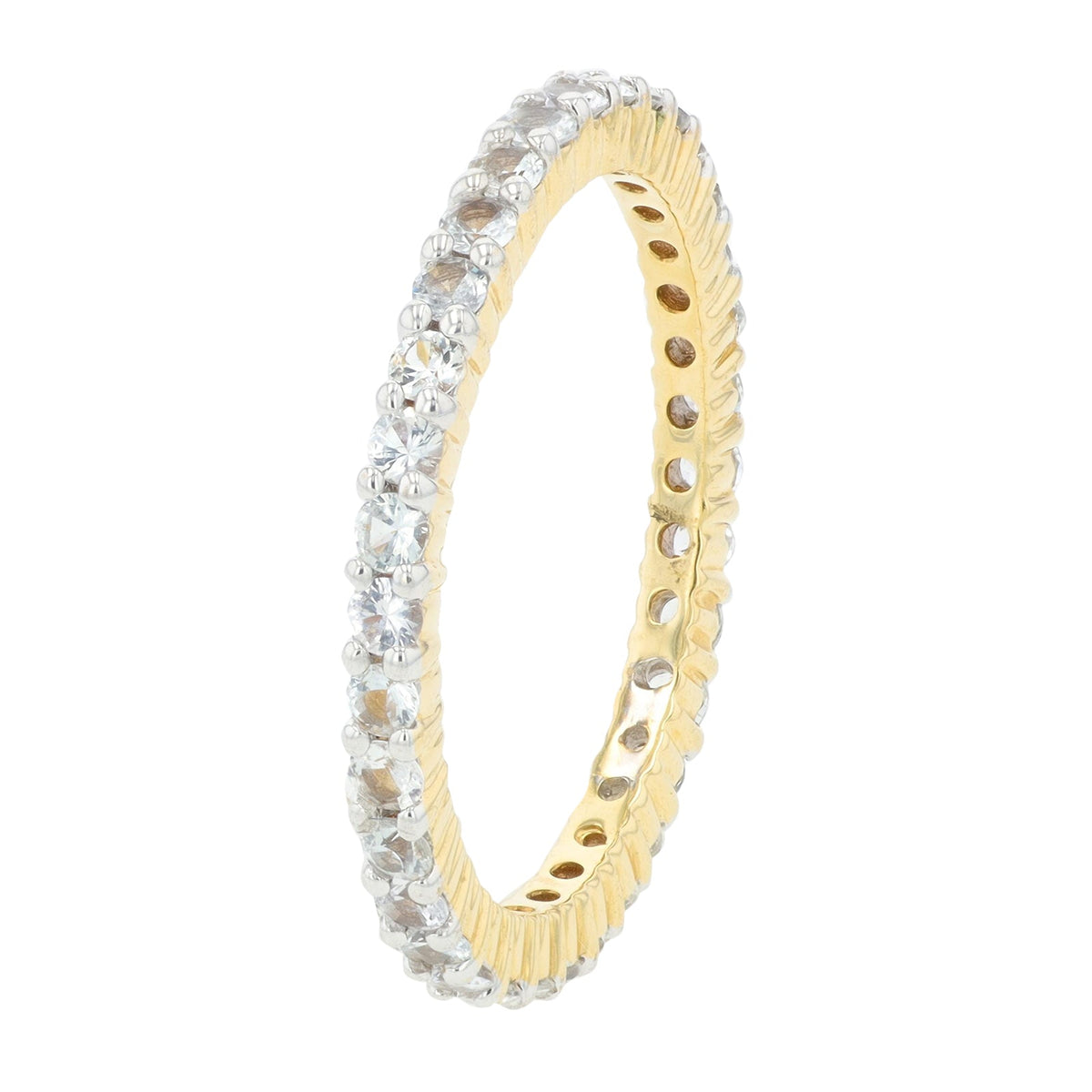 14K WG White Sapphire Eternity Band