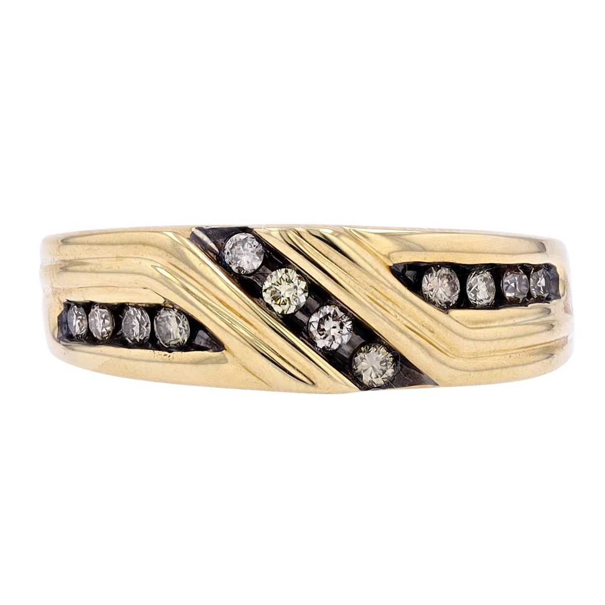 10K YG 1/3 CT Chocolate Diamond Gents Band