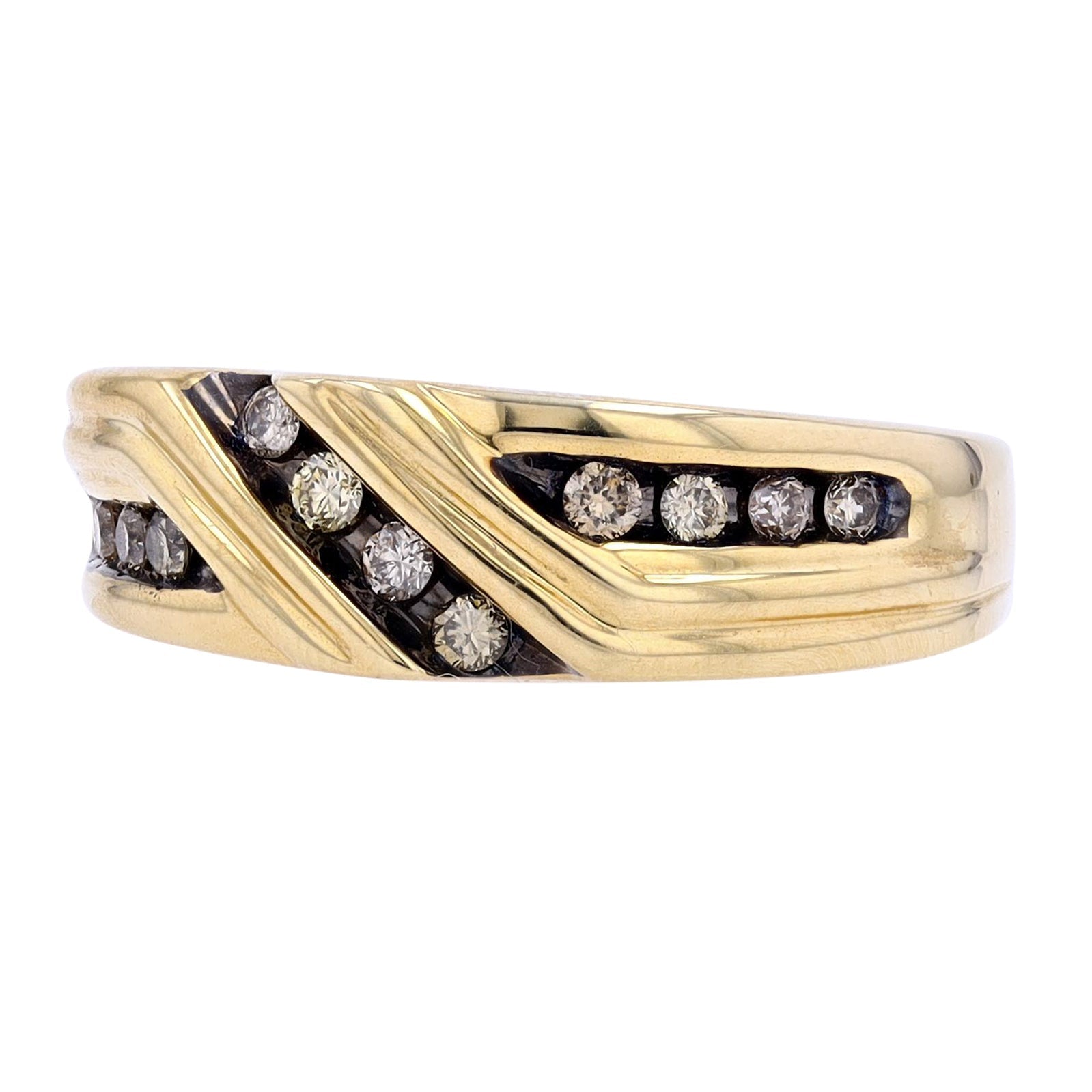 10K YG 1/3 CT Chocolate Diamond Gents Band