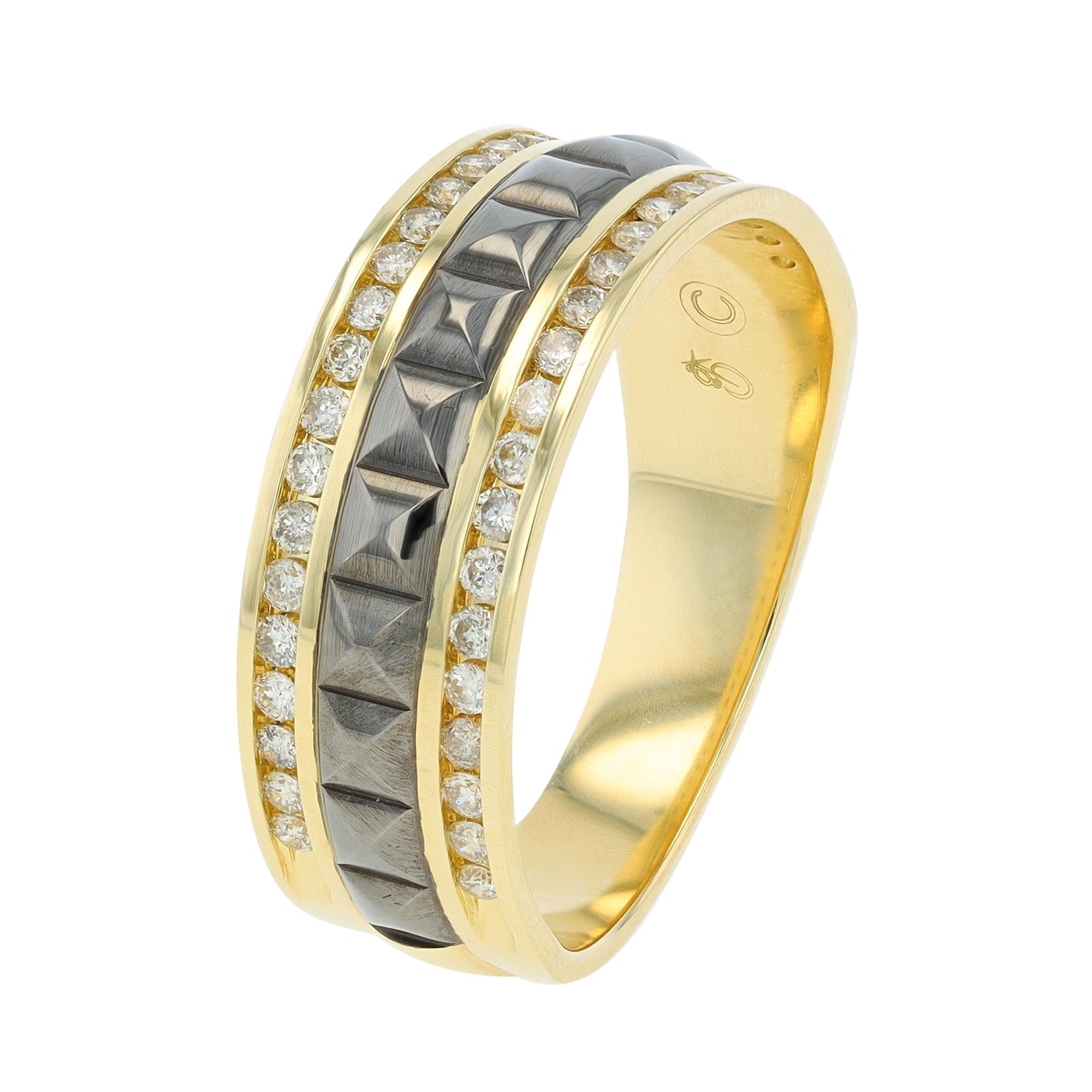 10K YG 1/2 CTW Diamond Gents Ring