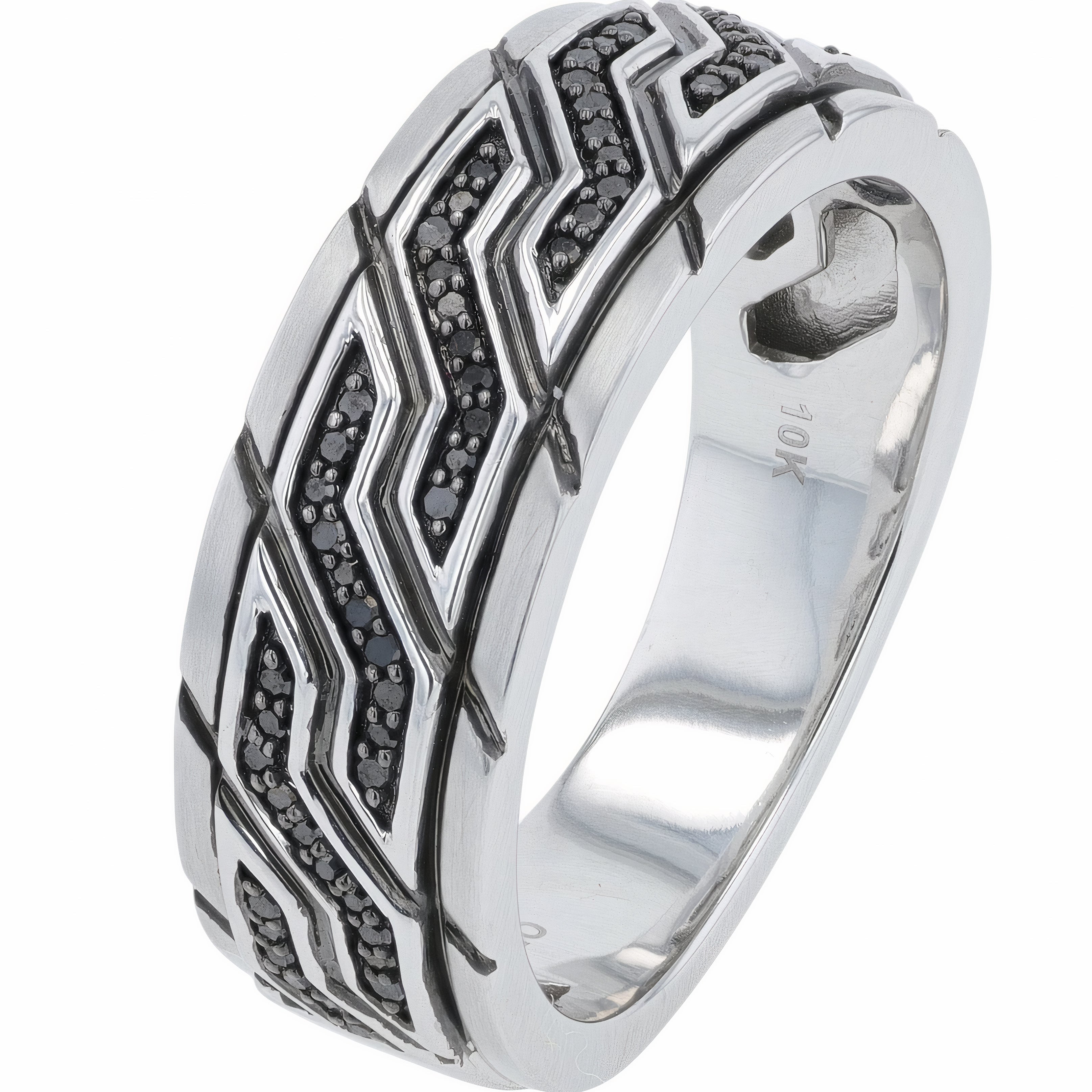 10K WG .20 CTW Diamond Gents Wedding Band