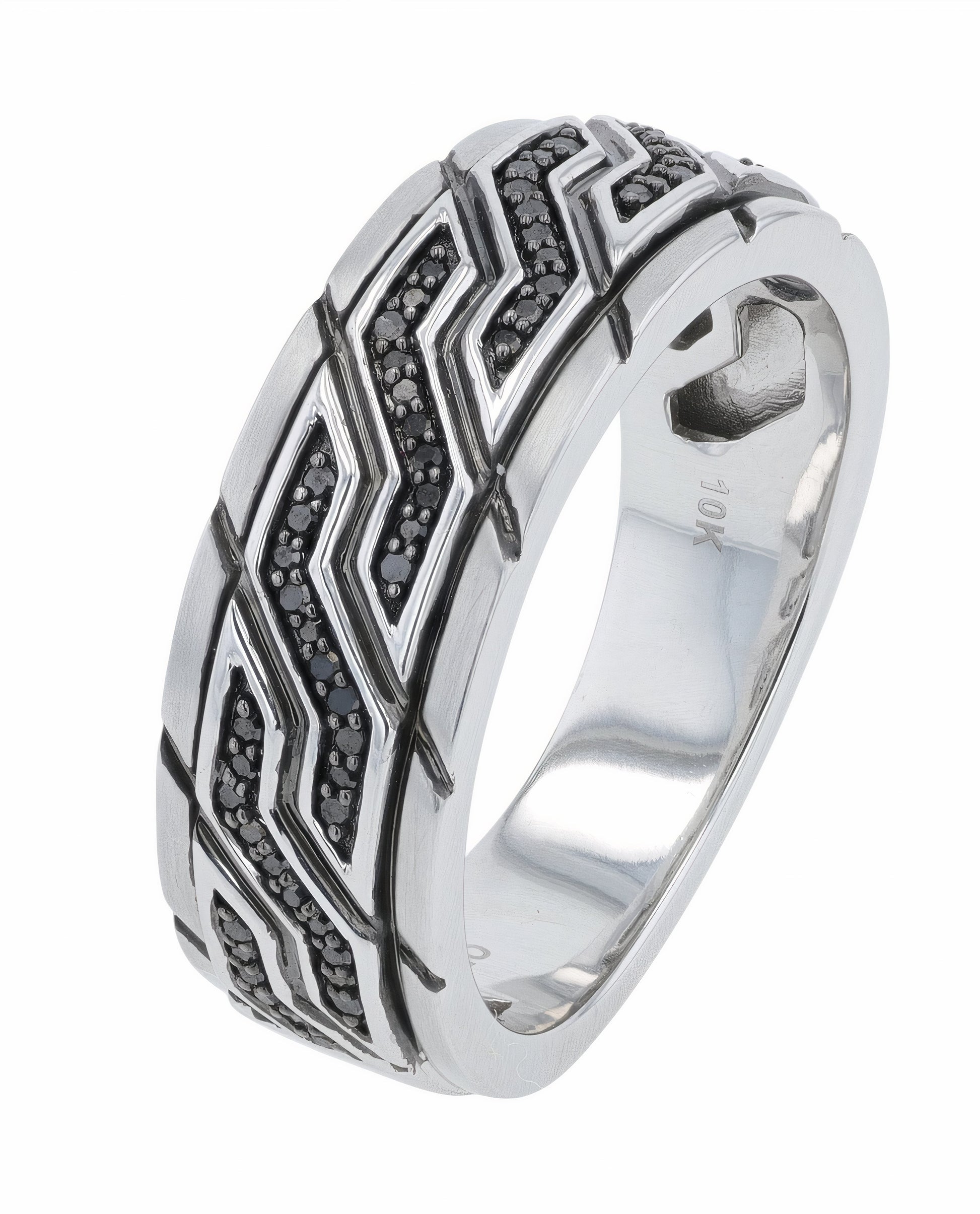10K WG .20 CTW Diamond Gents Wedding Band