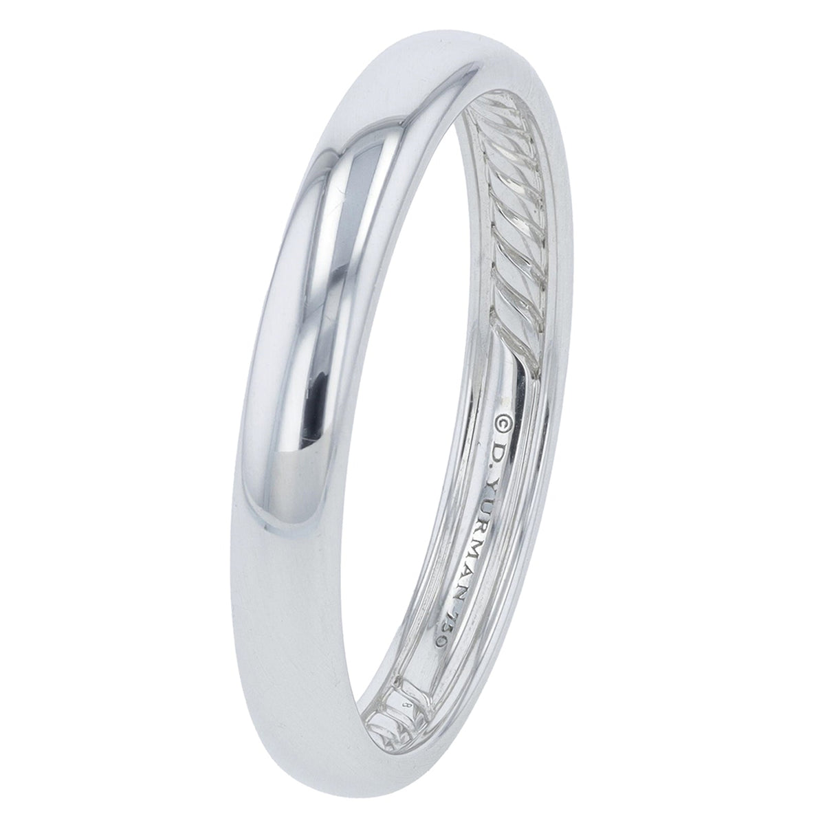 18K WG David Yurman 3.5MM Wedding Band