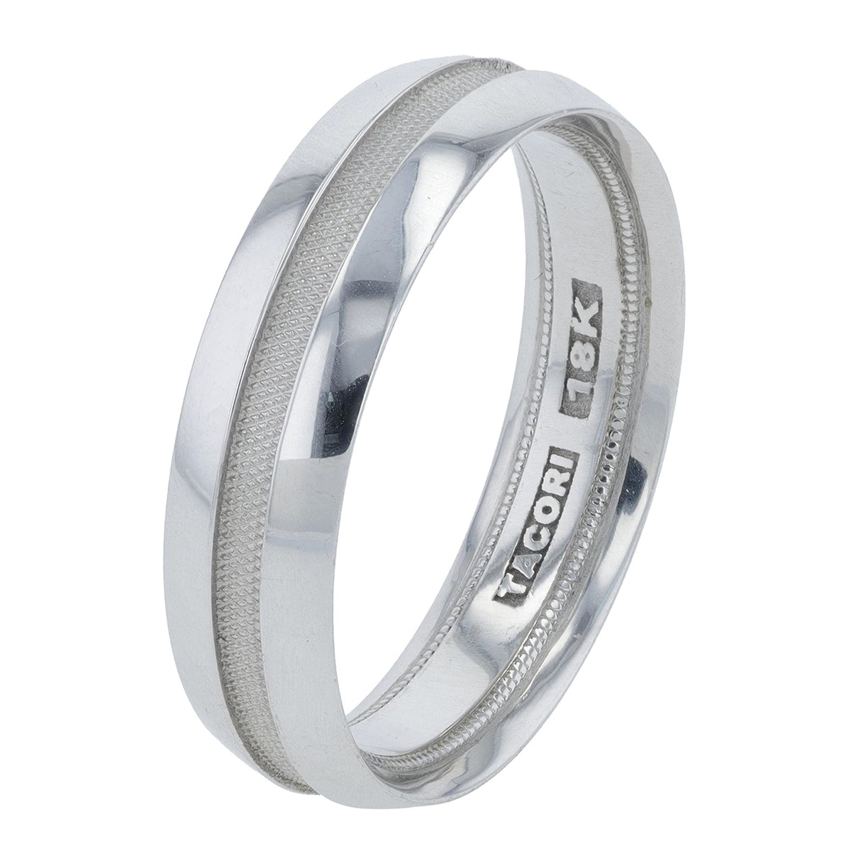 18K WG Tacori 6MM Wedding Band
