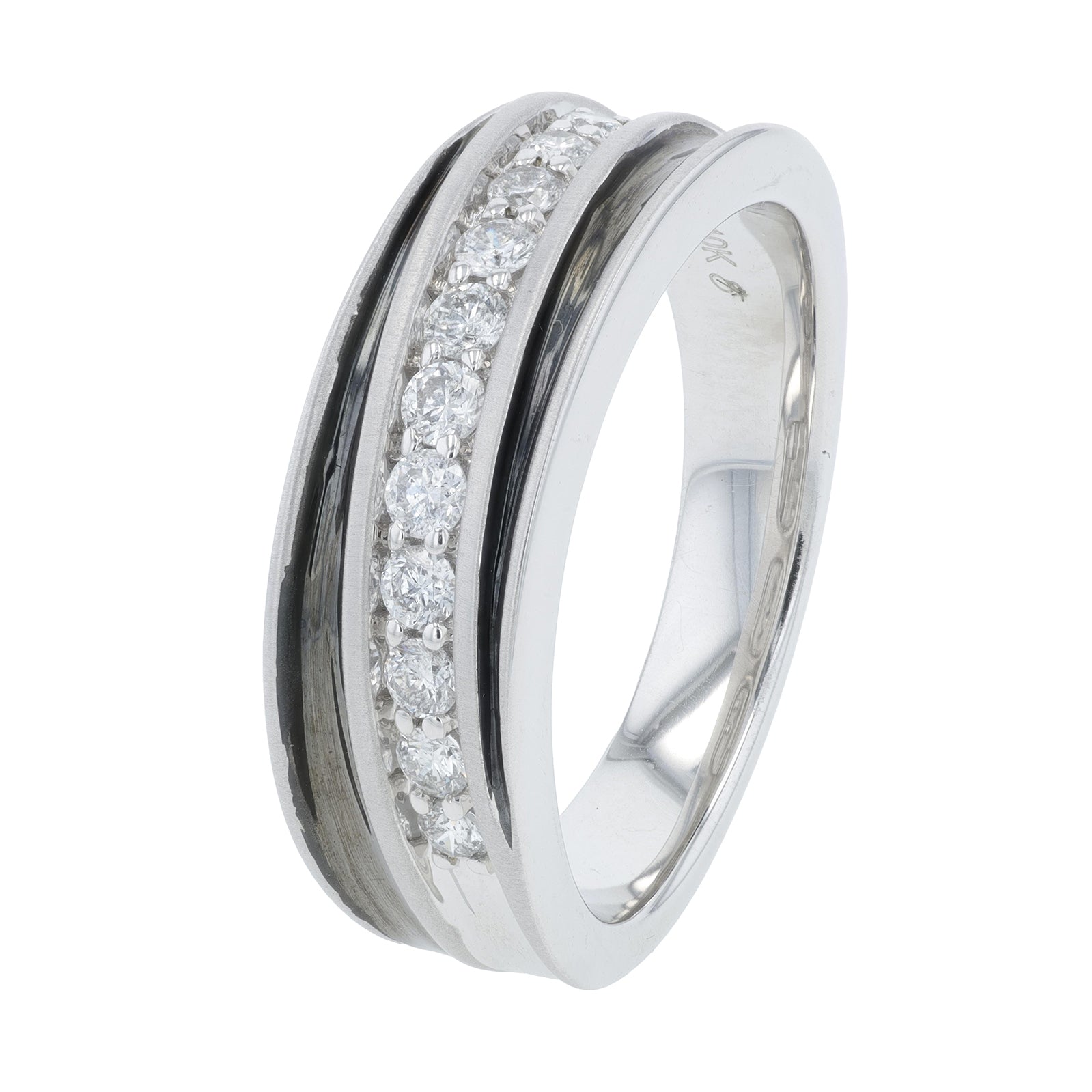 10K WG .50 CTW Diamond Gents Wedding Band