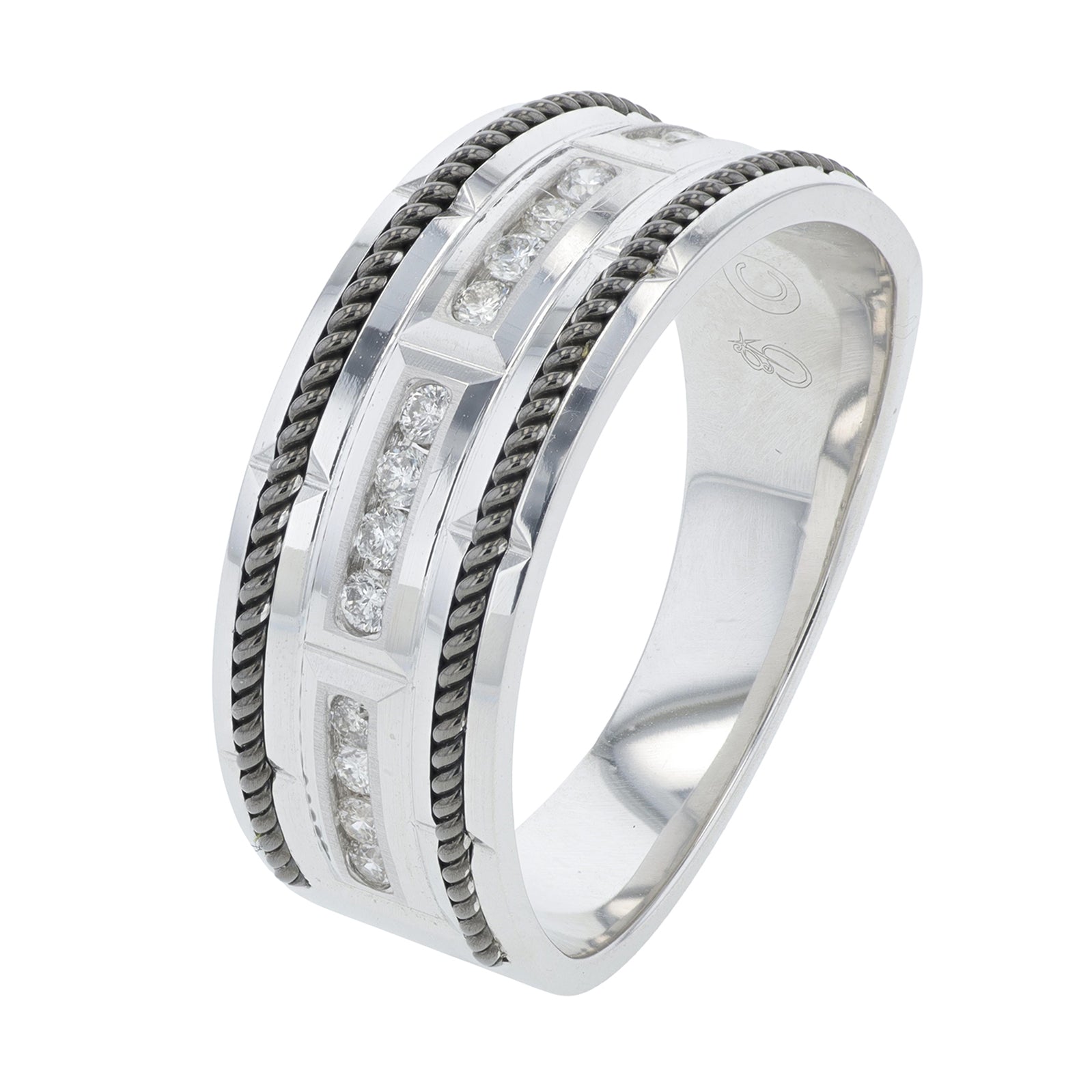 10K WG .25 CTW Diamond Gents Wedding Band