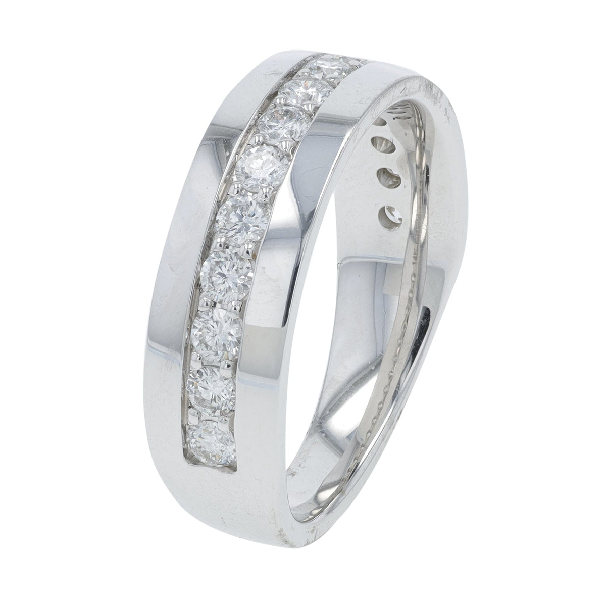 14K EFFY WG 1 CT Diamond Gents Band