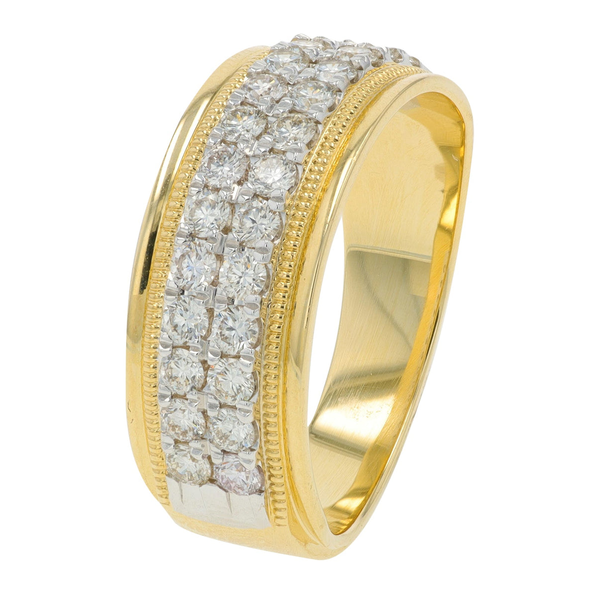 14K EFFY YG 1 CT Diamond Gents Band
