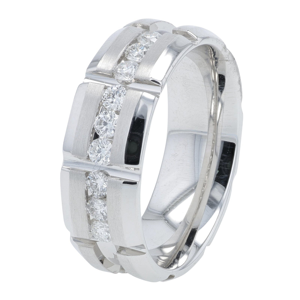 14K EFFY WG .50 CT Diamond Gents Band
