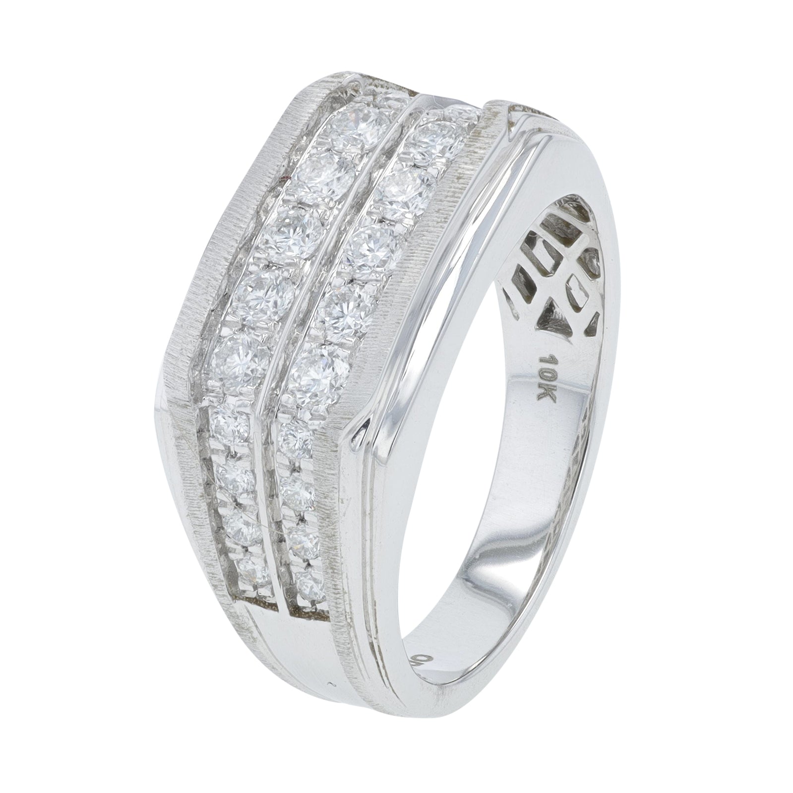 10K WG 1 CTW Diamond Gents Wedding Band