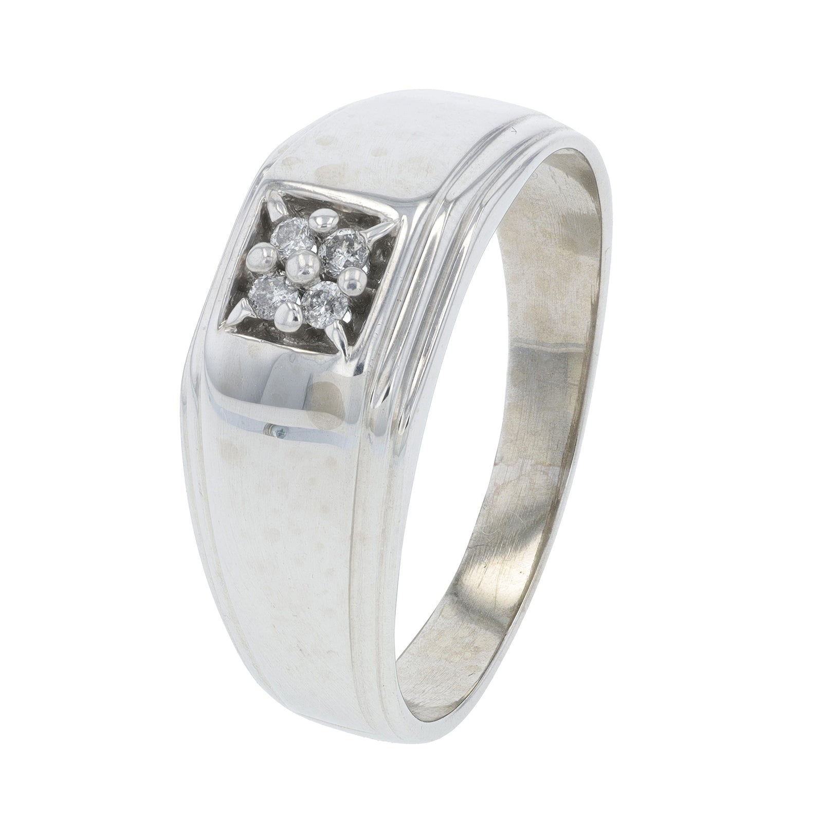 10K WG .10 CTW Diamond Gents Wedding Band