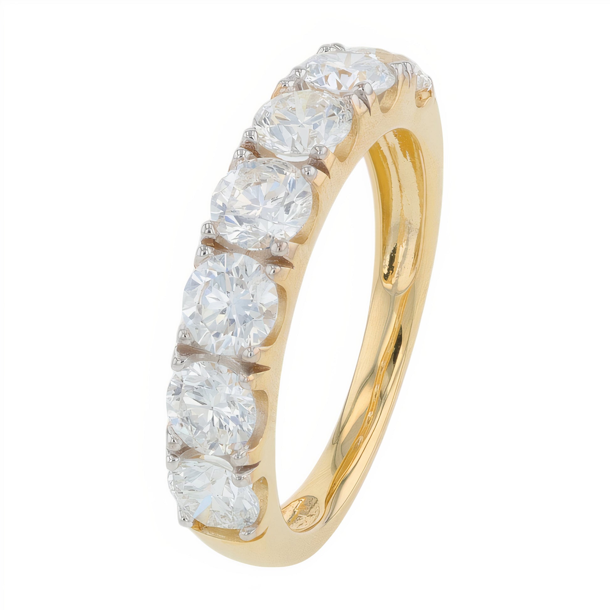 Lab Diamond Bypass Ring in 14K White Gold (1 ct. tw)