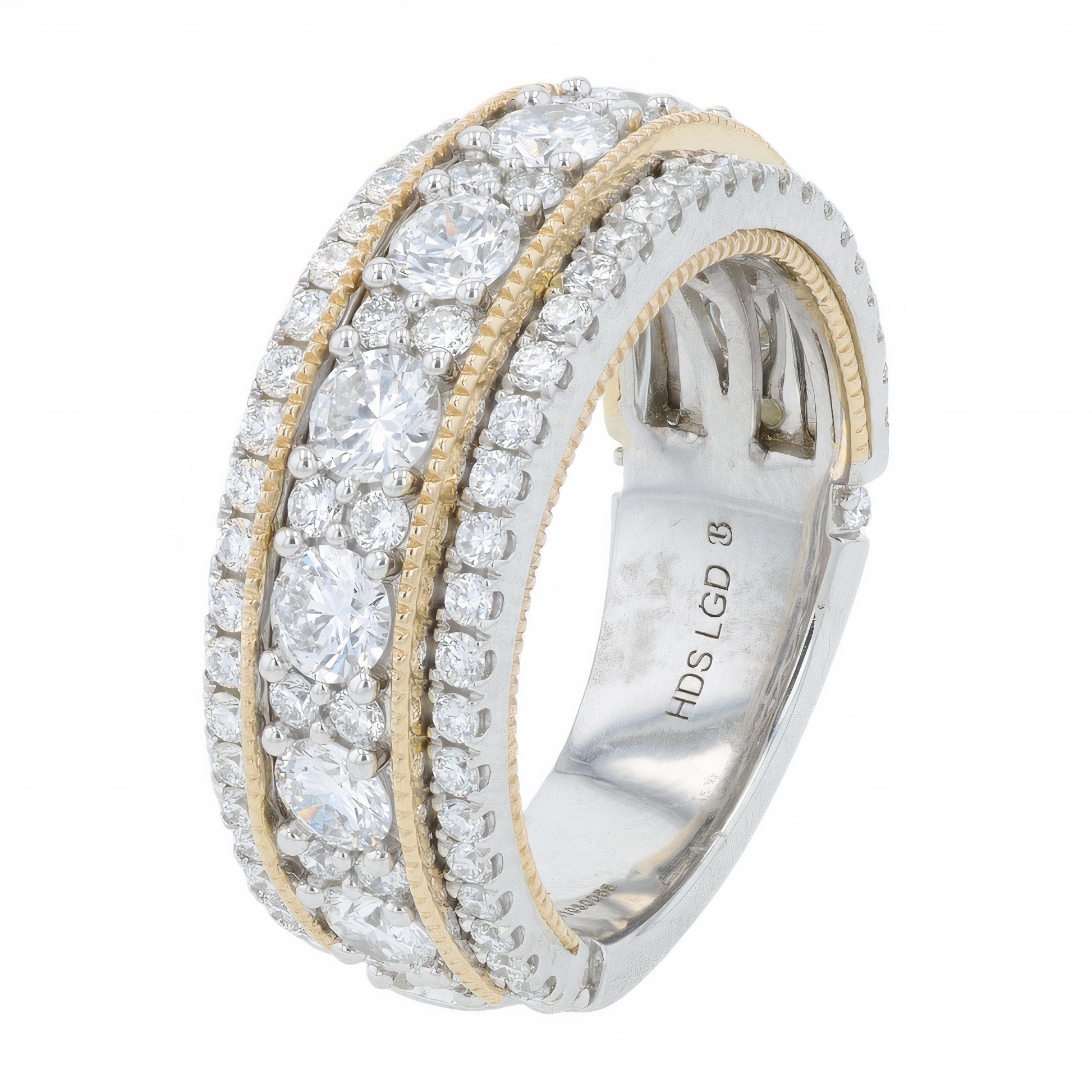14K TT 2 CTW Lab Grown Diamond Band<p><strong>Lab Grown Diamond</p></strong>