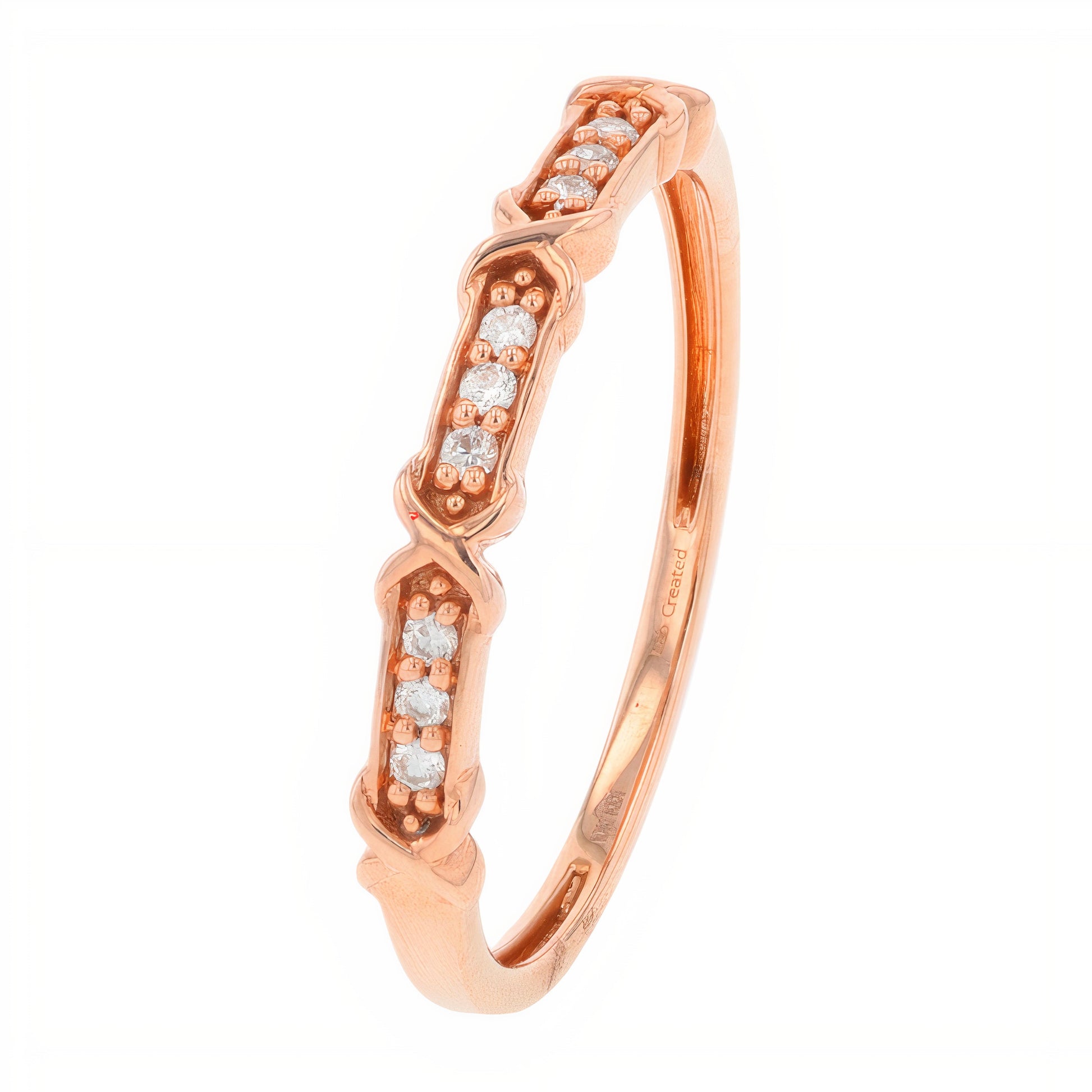 10K RG .06 CTW Lab Grown Diamond Band<p><strong>Lab Grown Diamond</p></strong>