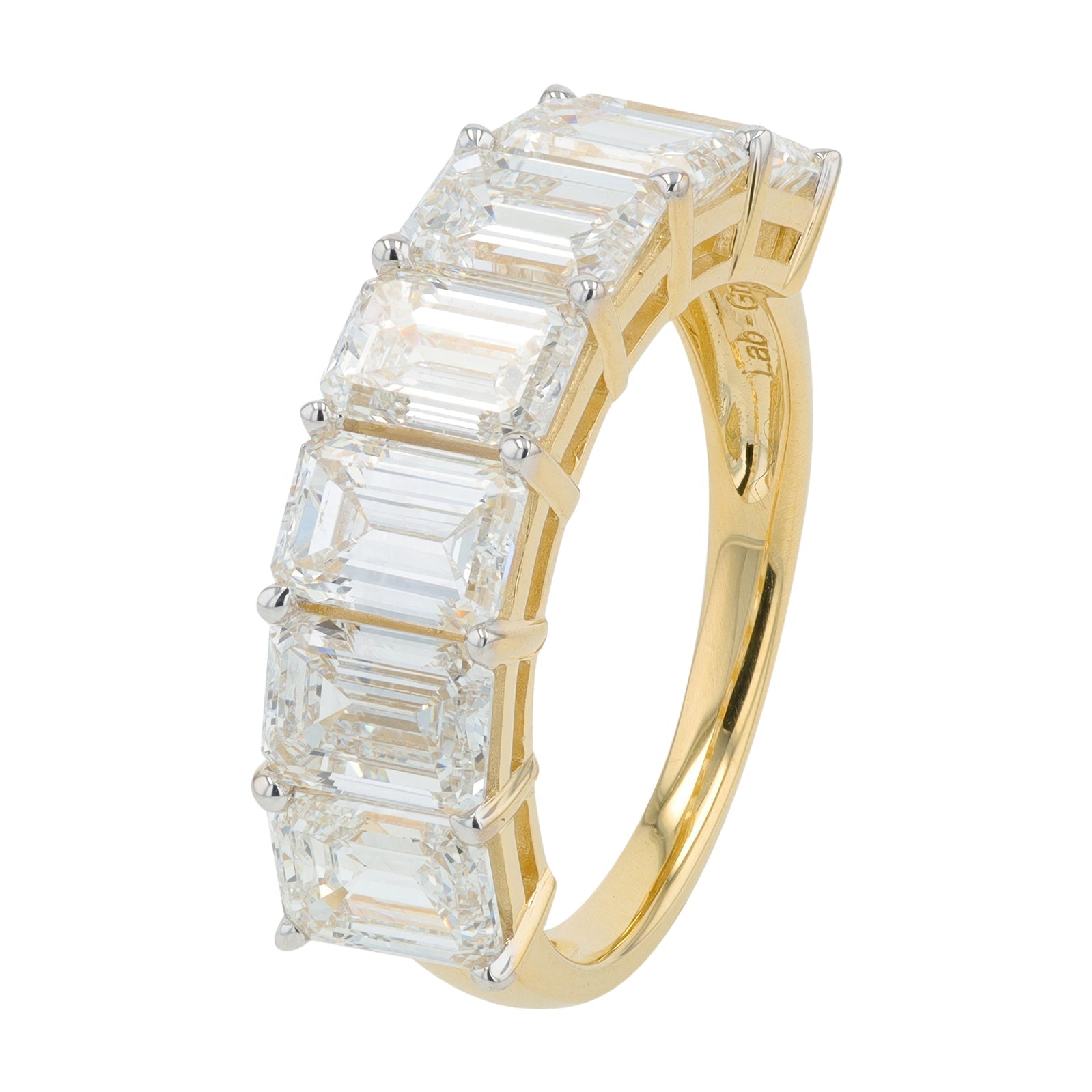 Lab Diamond Emerald Cut Band in 14K Gold (5 ct. tw)