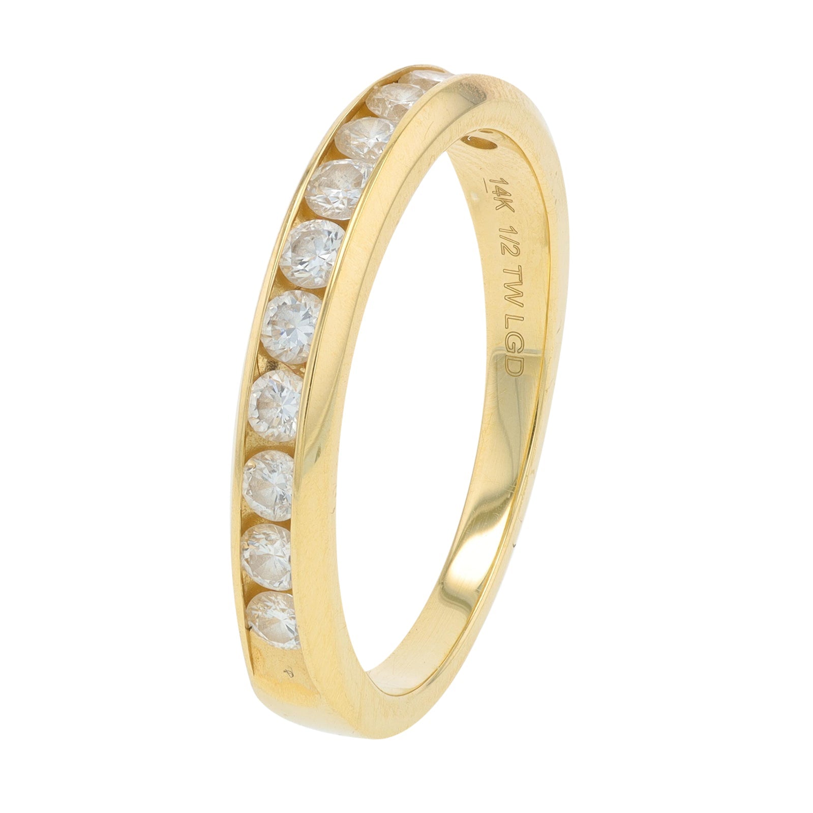 Lab Diamond Channel Set Band in 14K Yellow Gold (0.50 ct. tw)