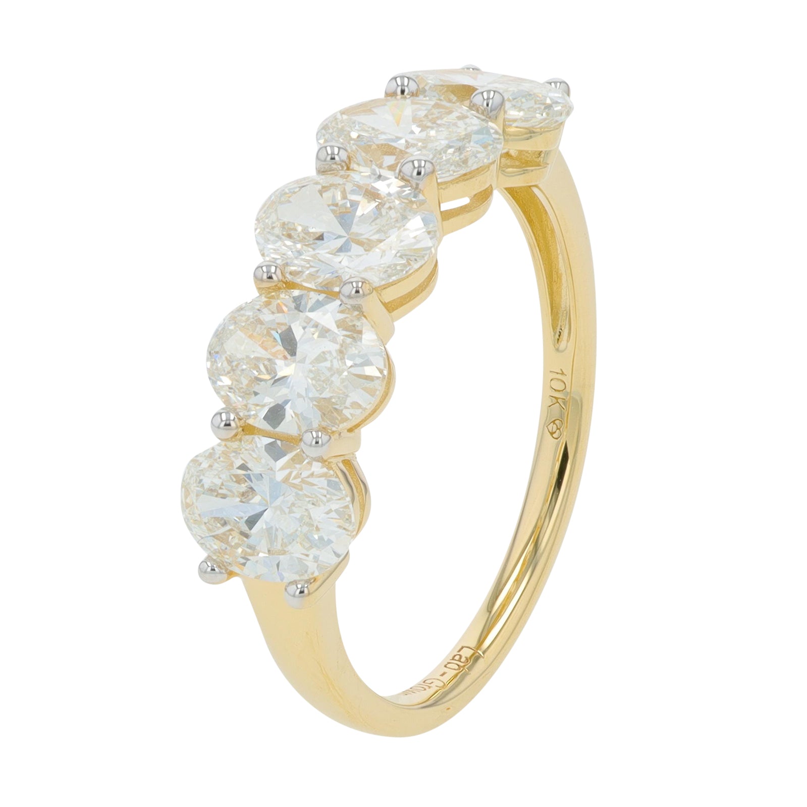 10K 2.75 CT Lab Grown Diamond Five Stone Band<p><strong>Lab Grown Diamond</p></strong><p><strong>More Colors Available</p></strong>