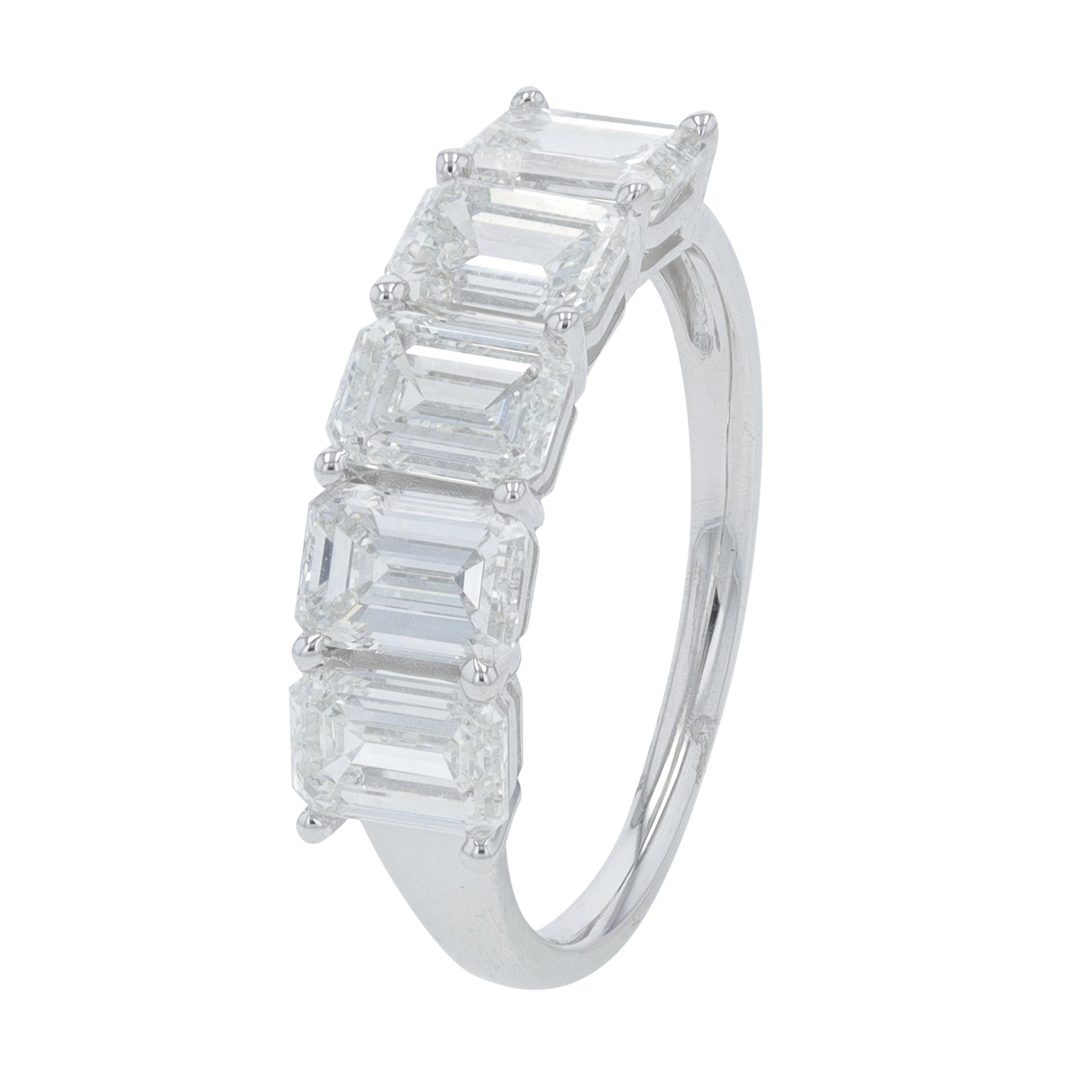 10K 3.50 CT Lab Grown Diamond Five Stone Emerald Cut Band<p><strong>Lab Grown Diamond</p></strong><p><strong>More Colors Available</p></strong>