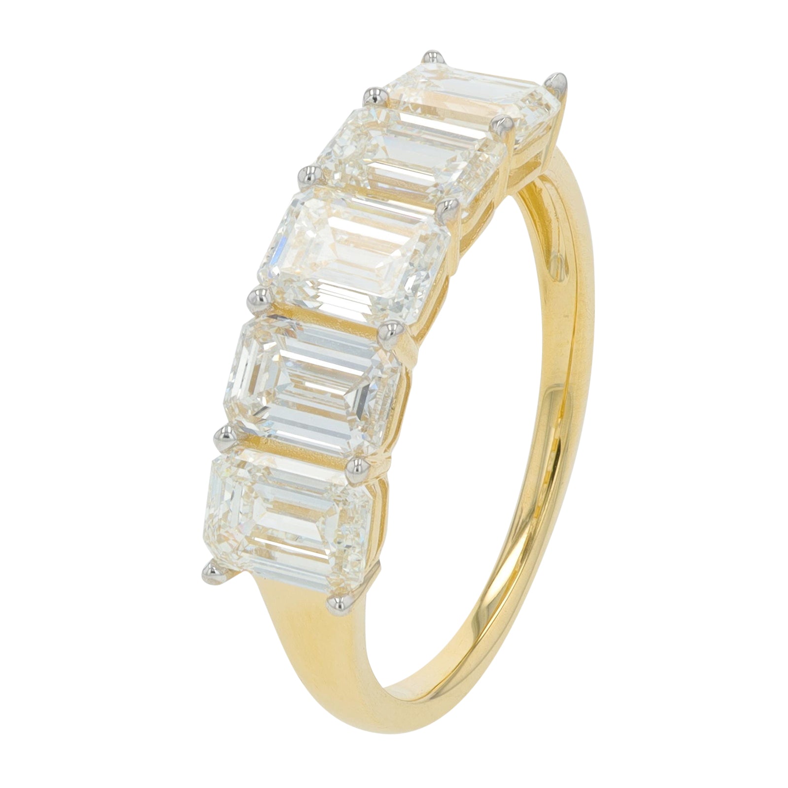 10K 3.50 CT Lab Grown Diamond Five Stone Emerald Cut Band<p><strong>Lab Grown Diamond</p></strong><p><strong>More Colors Available</p></strong>