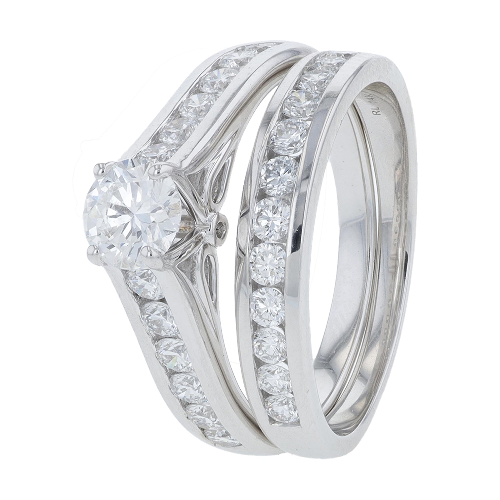 14K WG 2 CTW Lab Grown Diamond Bridal Set<p><strong>Lab Grown Diamond</p></strong>