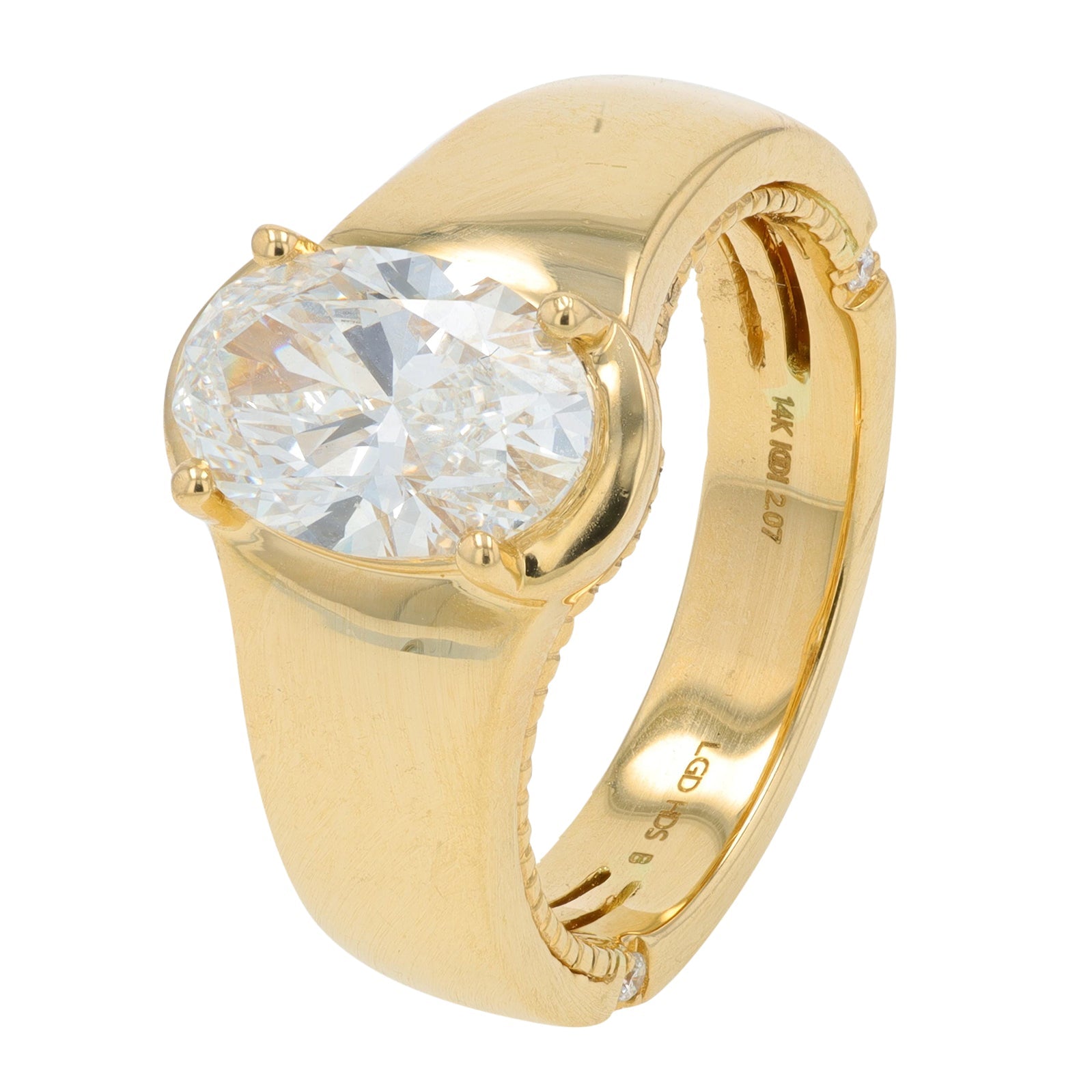 14K TT 2.50 CT Center Lab Grown Diamond Bridal Set<p><strong>Lab Grown Diamond</p></strong>