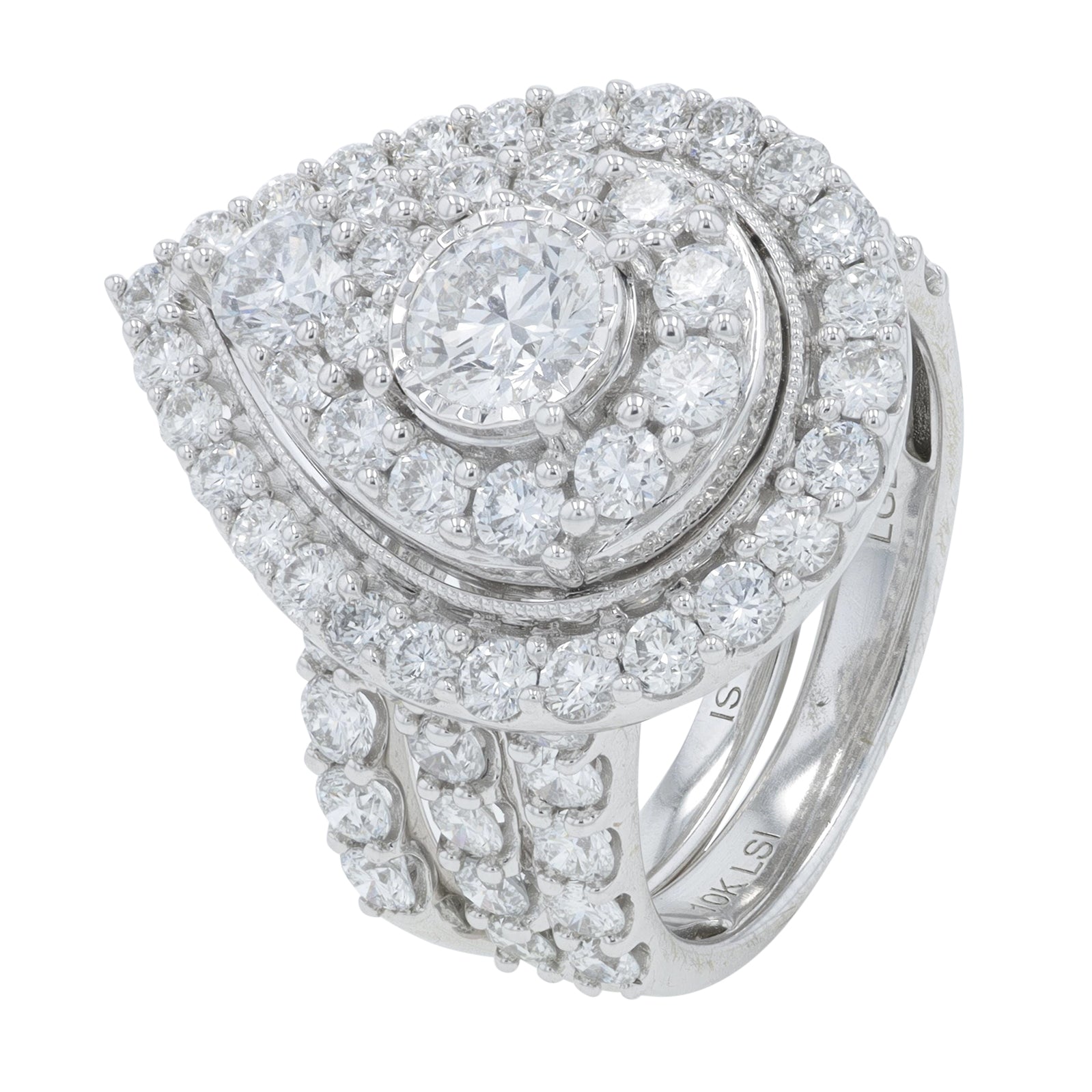 10K WG 4 CT Lab Grown Diamond Bridal Set<p><strong>Lab Grown Diamond</p></strong>
