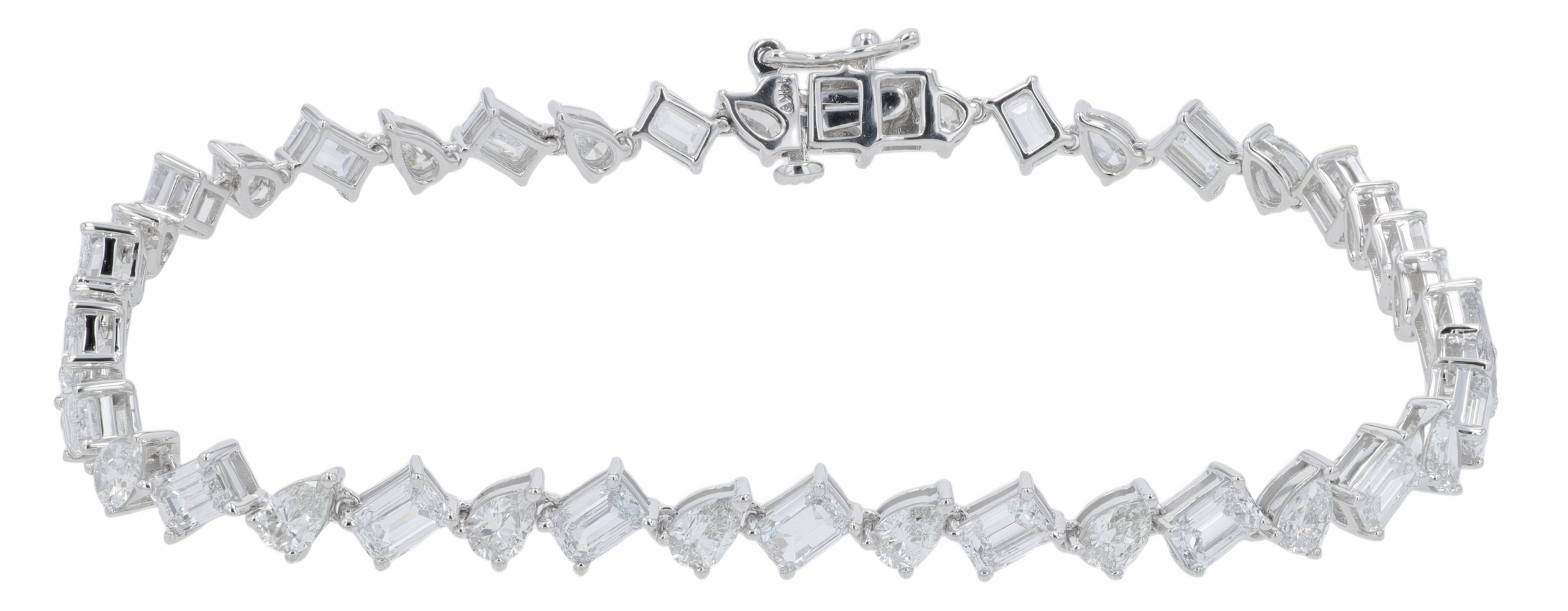 Lab Diamond Bracelet in 14K White Gold (6.50 ct. tw)