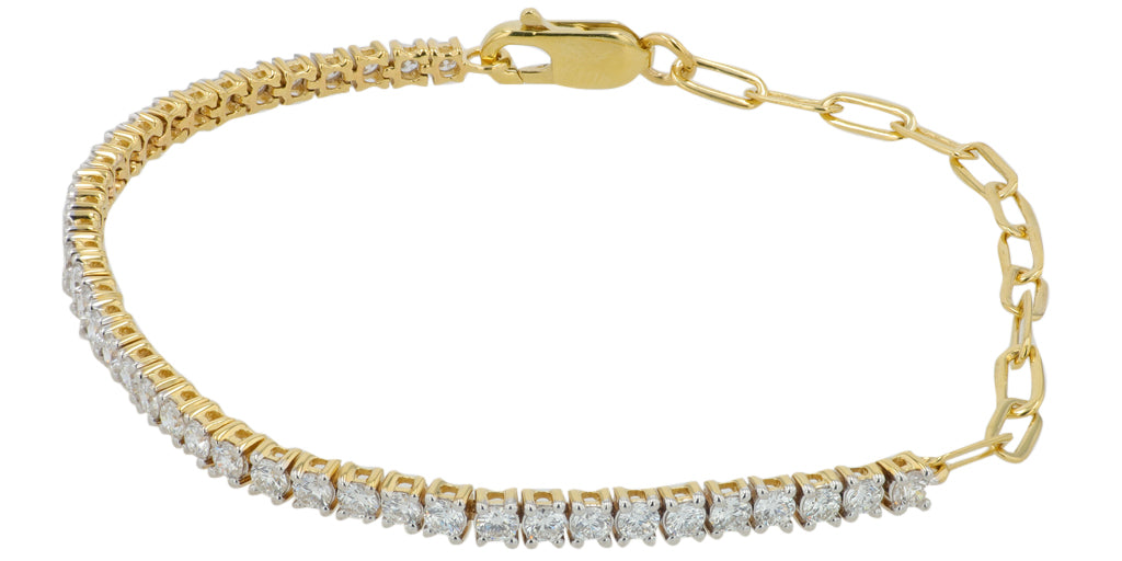 Lab Diamond Bracelet in 14K Yellow Gold (2 ct. tw)