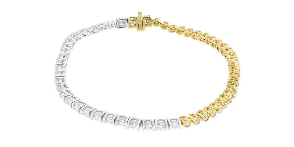 925 TT 2 CT Lab Grown Diamond Bracelet <p><strong>Lab Grown Diamond</p></strong>