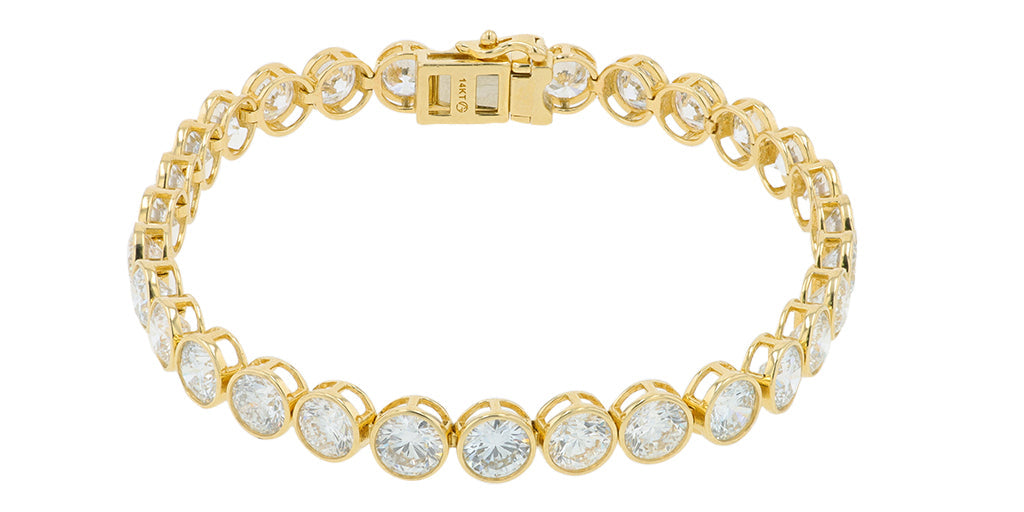 14K YG 12.33 CT Lab Grown Diamond Bracelet <p><strong>Lab Grown Diamond</p></strong>