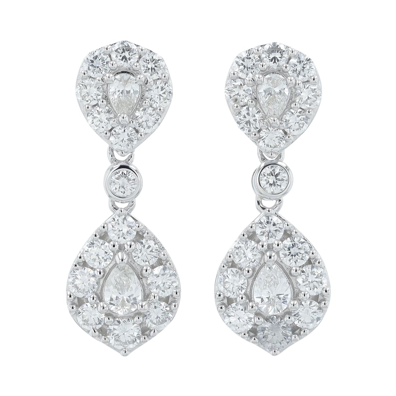 Lab Diamond Dangle Earrings in 14K Gold (2.50 ct. tw)