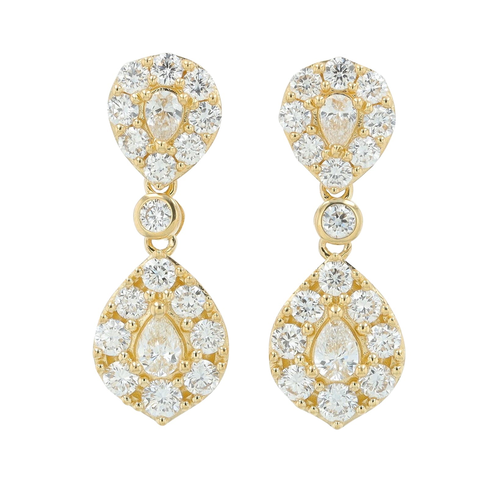 Lab Diamond Dangle Earrings in 14K Gold (2.50 ct. tw)