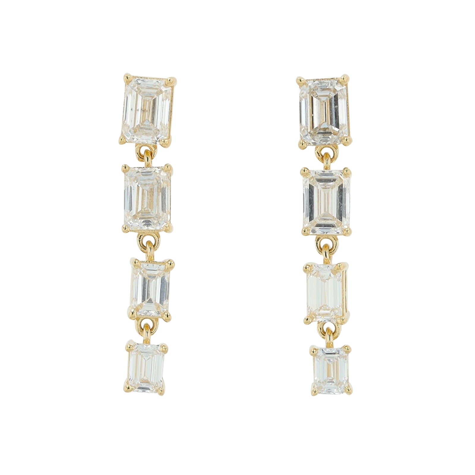 Lab Diamond Dangle Earrings in 14K Gold (2 ct. tw)