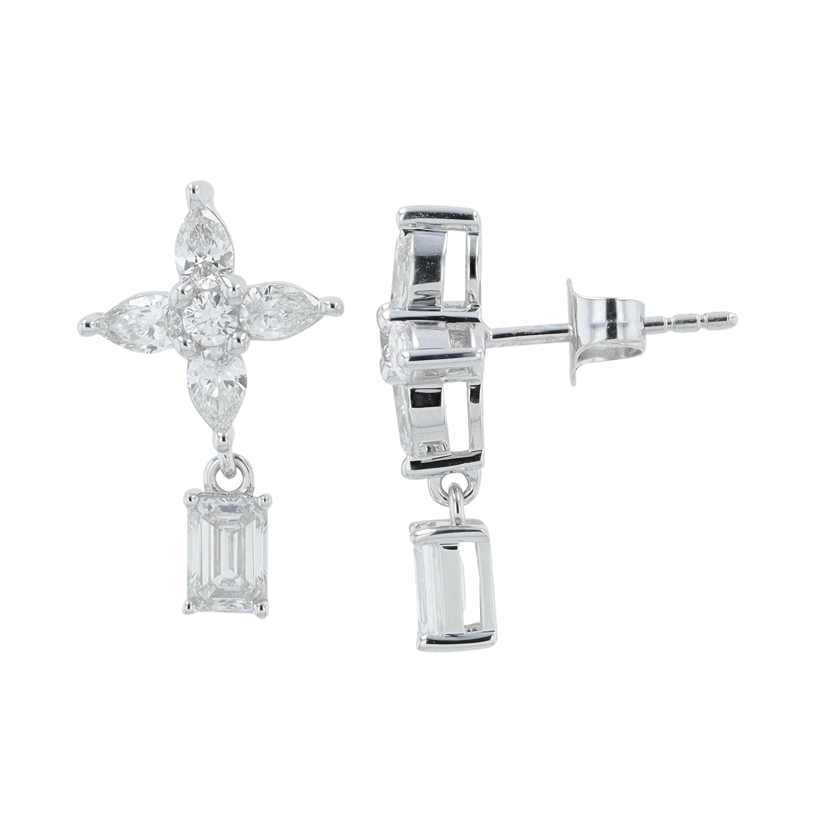 Lab Diamond Dangle Earrings in 14K Gold (1.50 ct. tw)