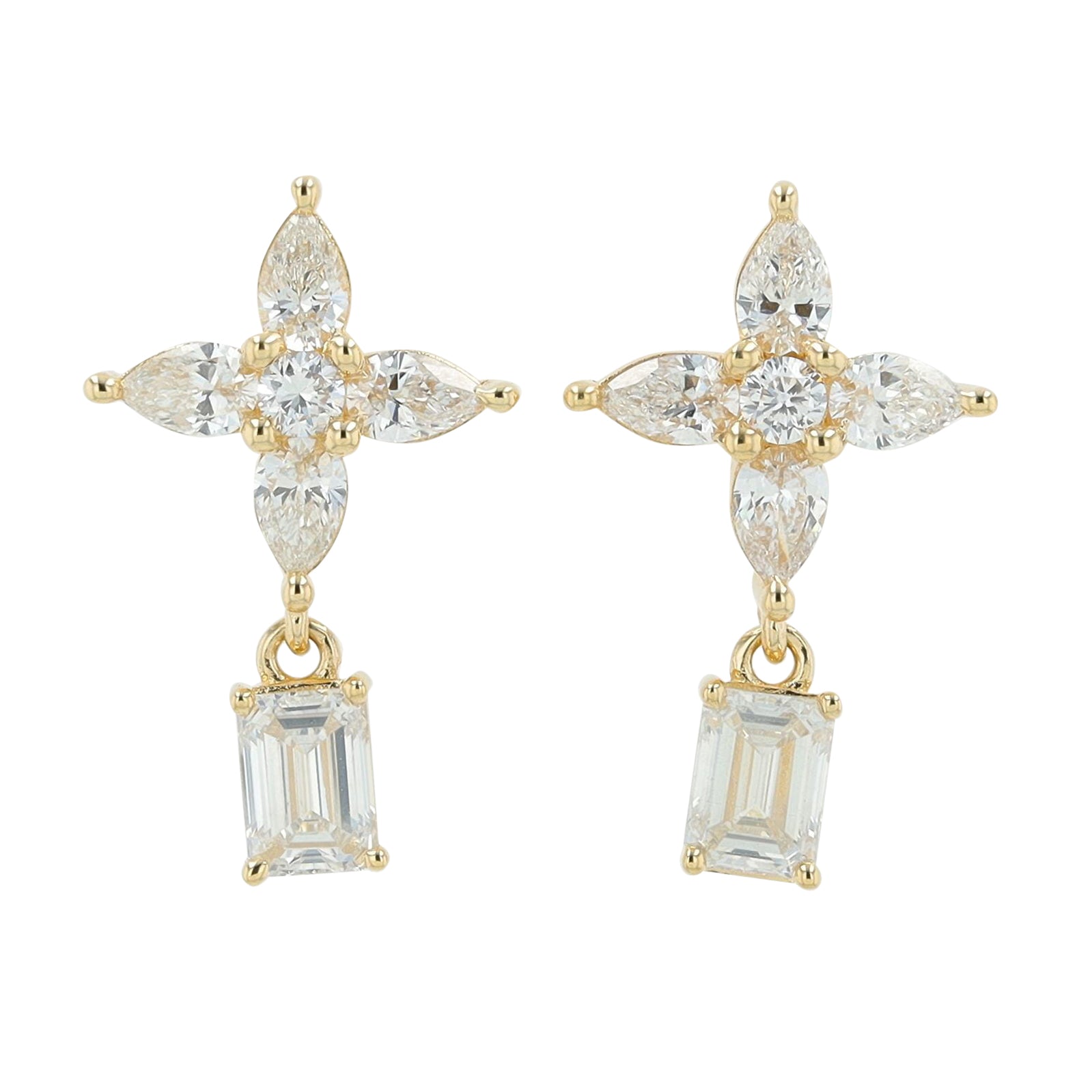 Lab Diamond Dangle Earrings in 14K Gold (1.50 ct. tw)