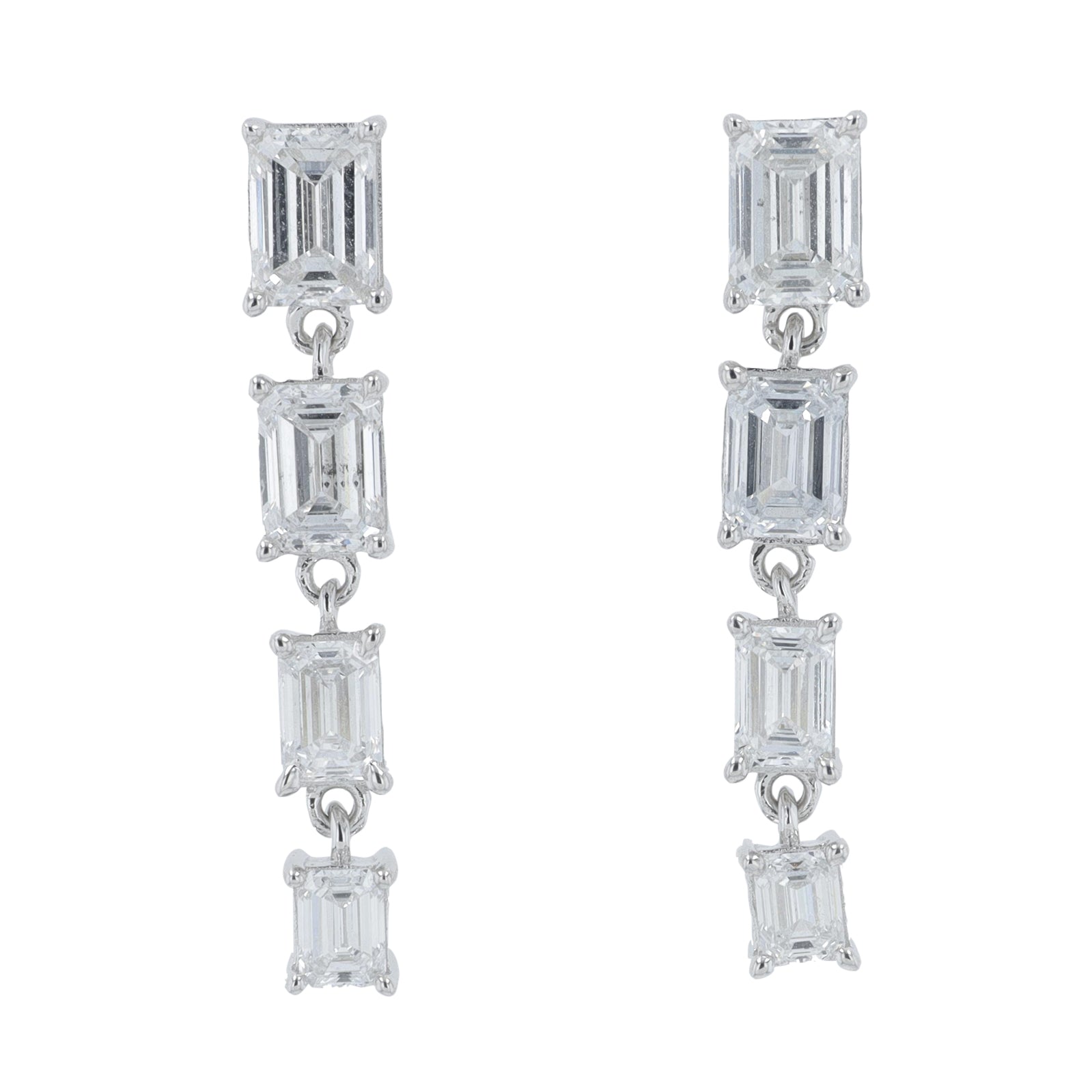 Lab Diamond Dangle Earrings in 14K Gold (2 ct. tw)