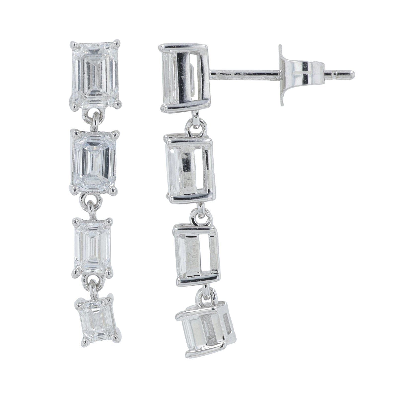 Lab Diamond Dangle Earrings in 14K Gold (2 ct. tw)