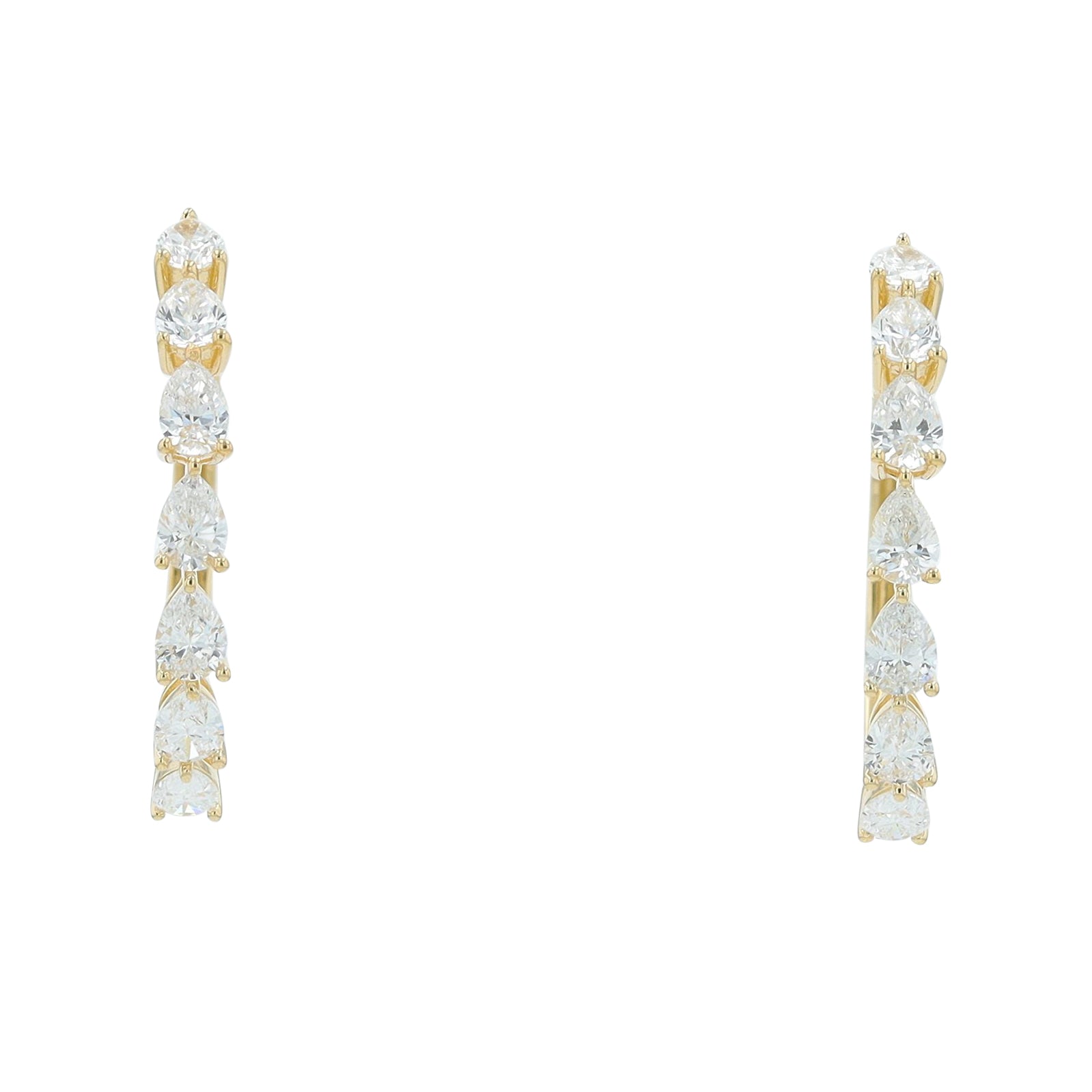 Lab Diamond Hoops in 14K Gold (2 ct. tw)