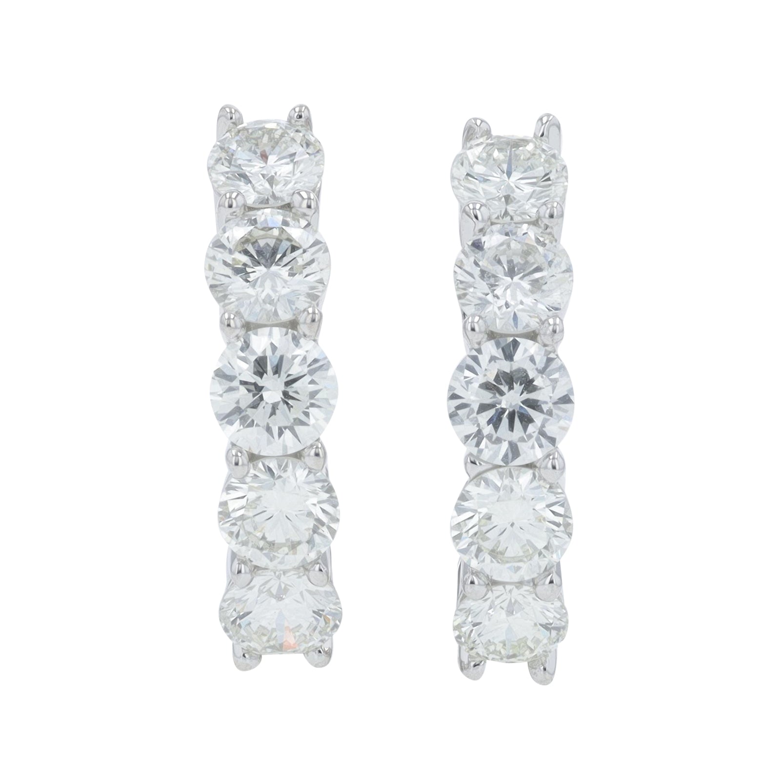 Lab Diamond Hoops in 14K White Gold (2 ct. tw)
