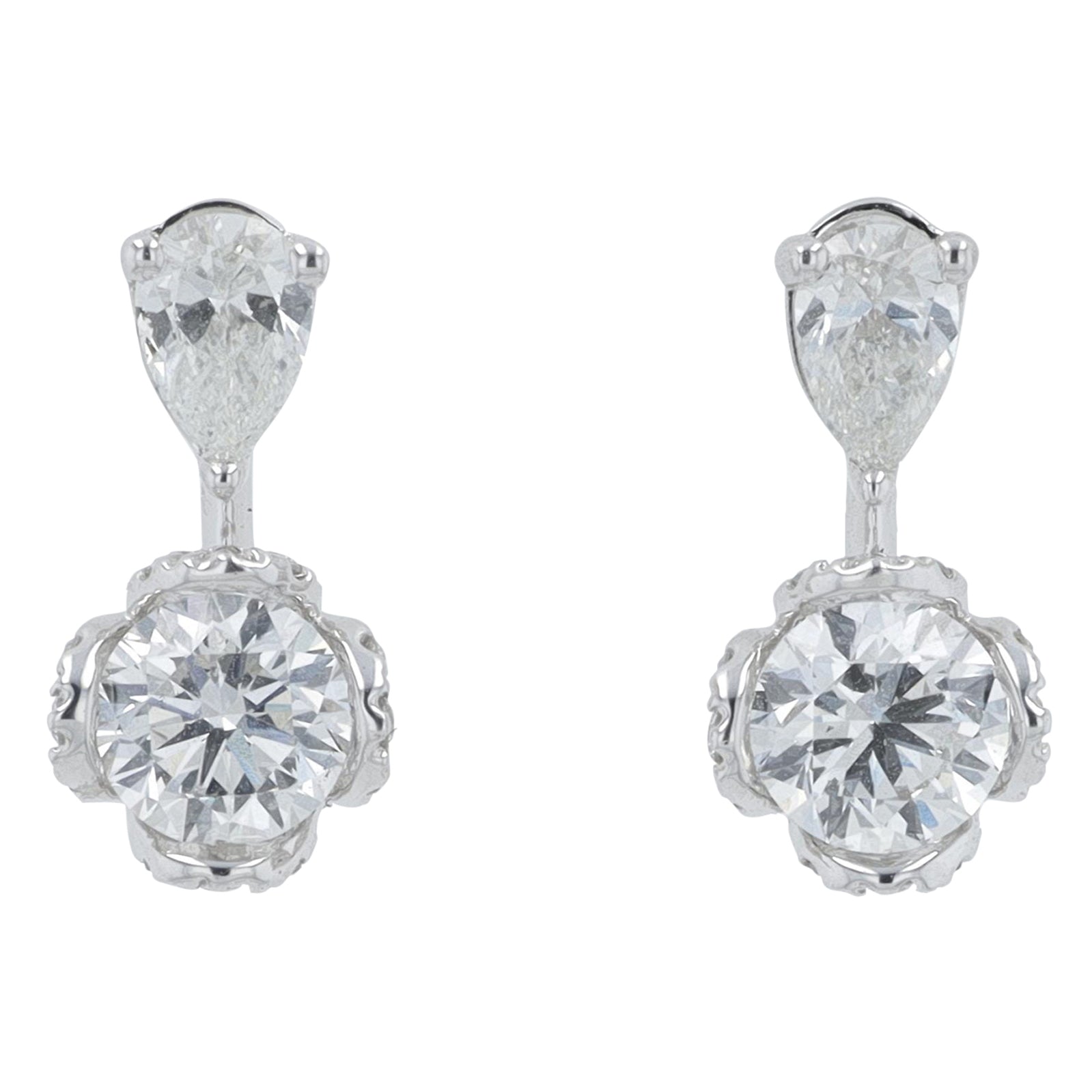 Lab Diamond Earrings in 10K White Gold (1.50 ct. tw)