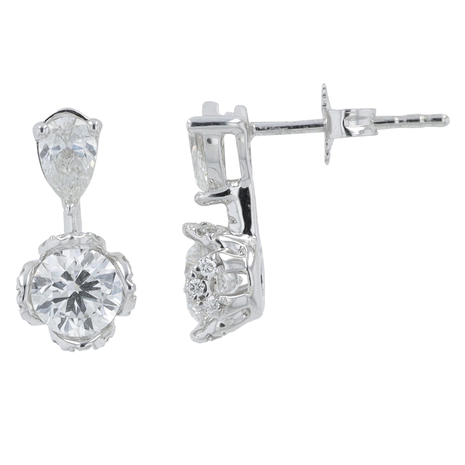 Lab Diamond Earrings in 10K White Gold (1.50 ct. tw)