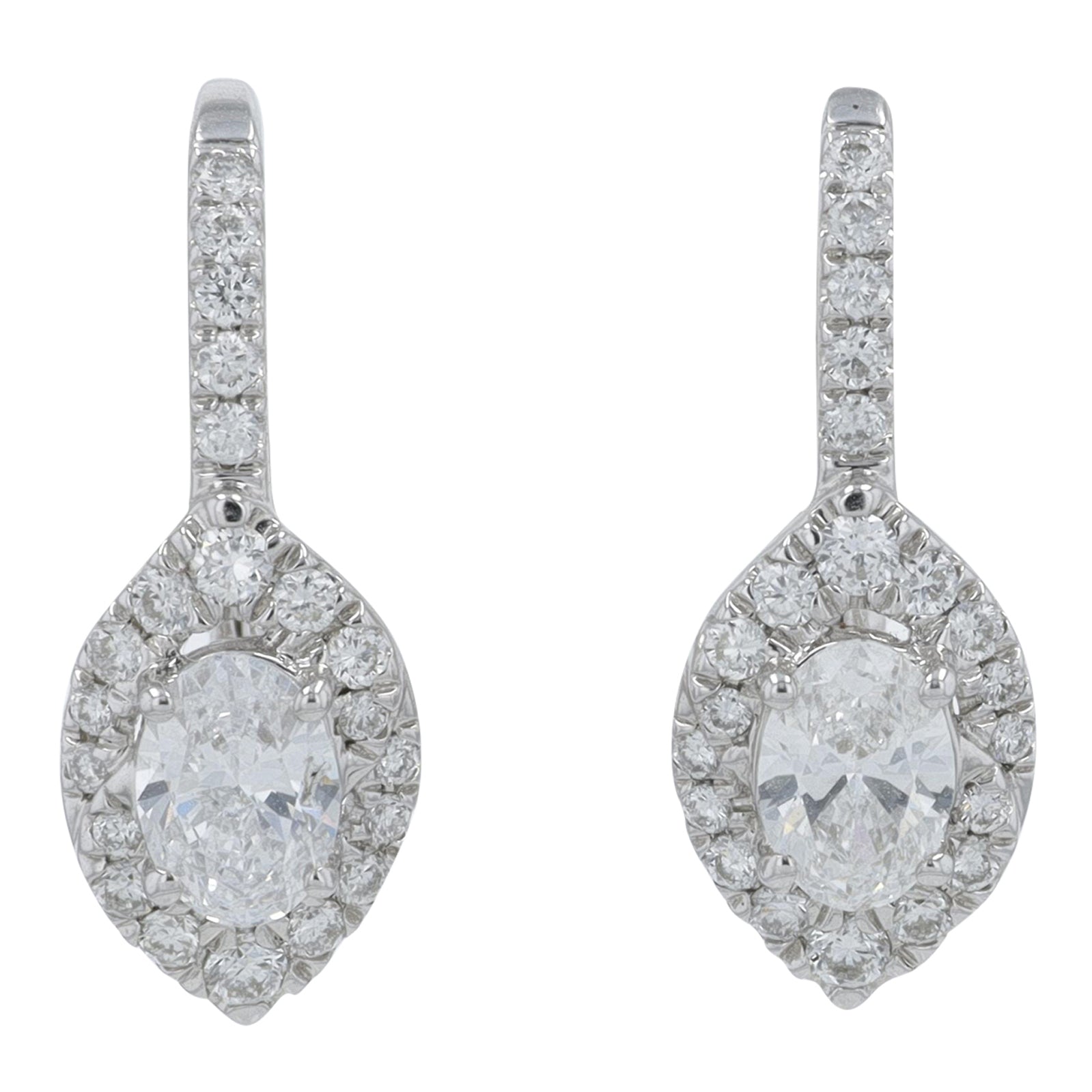 Lab Diamond Dangle Earrings in 10K White Gold (1.02 ct. tw)