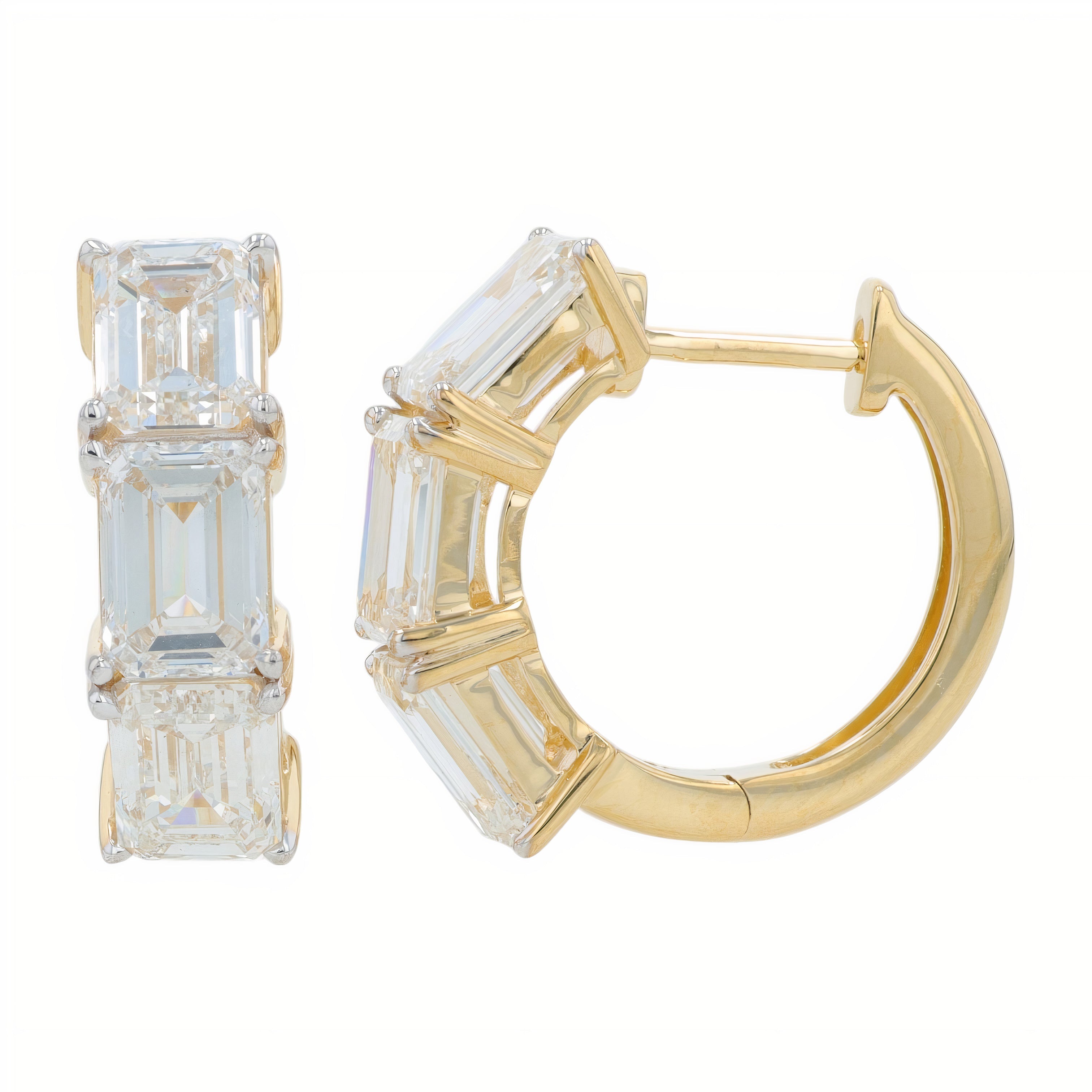 Lab Diamond Hoops in 14K Gold (5 ct. tw)