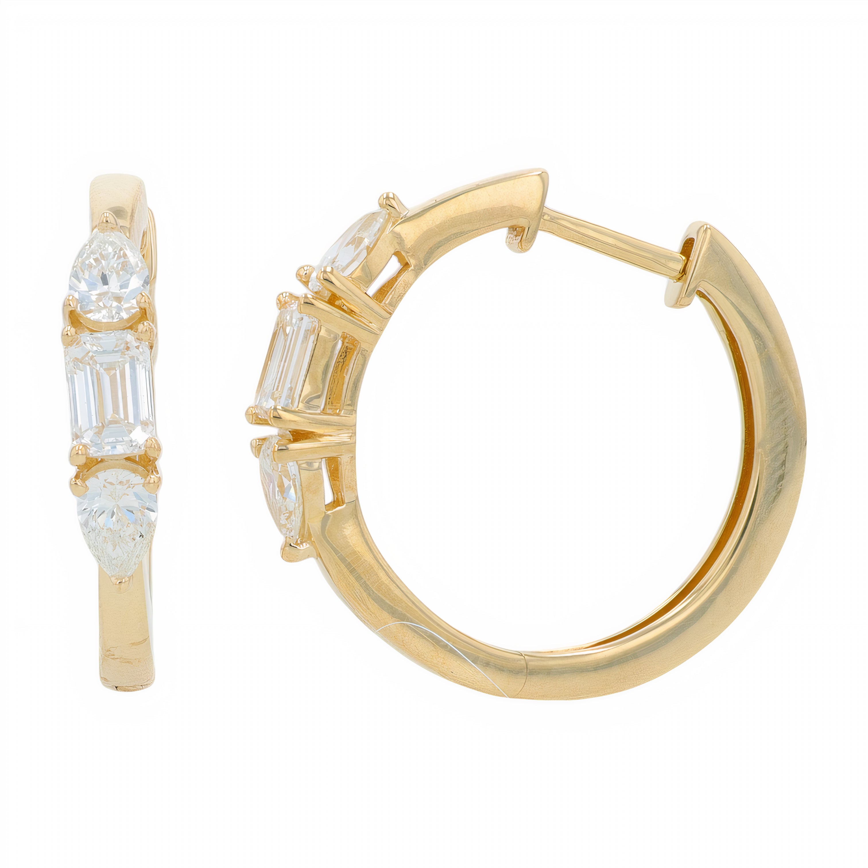 Lab Diamond Hoops in 14K Gold (1.25 ct. tw)