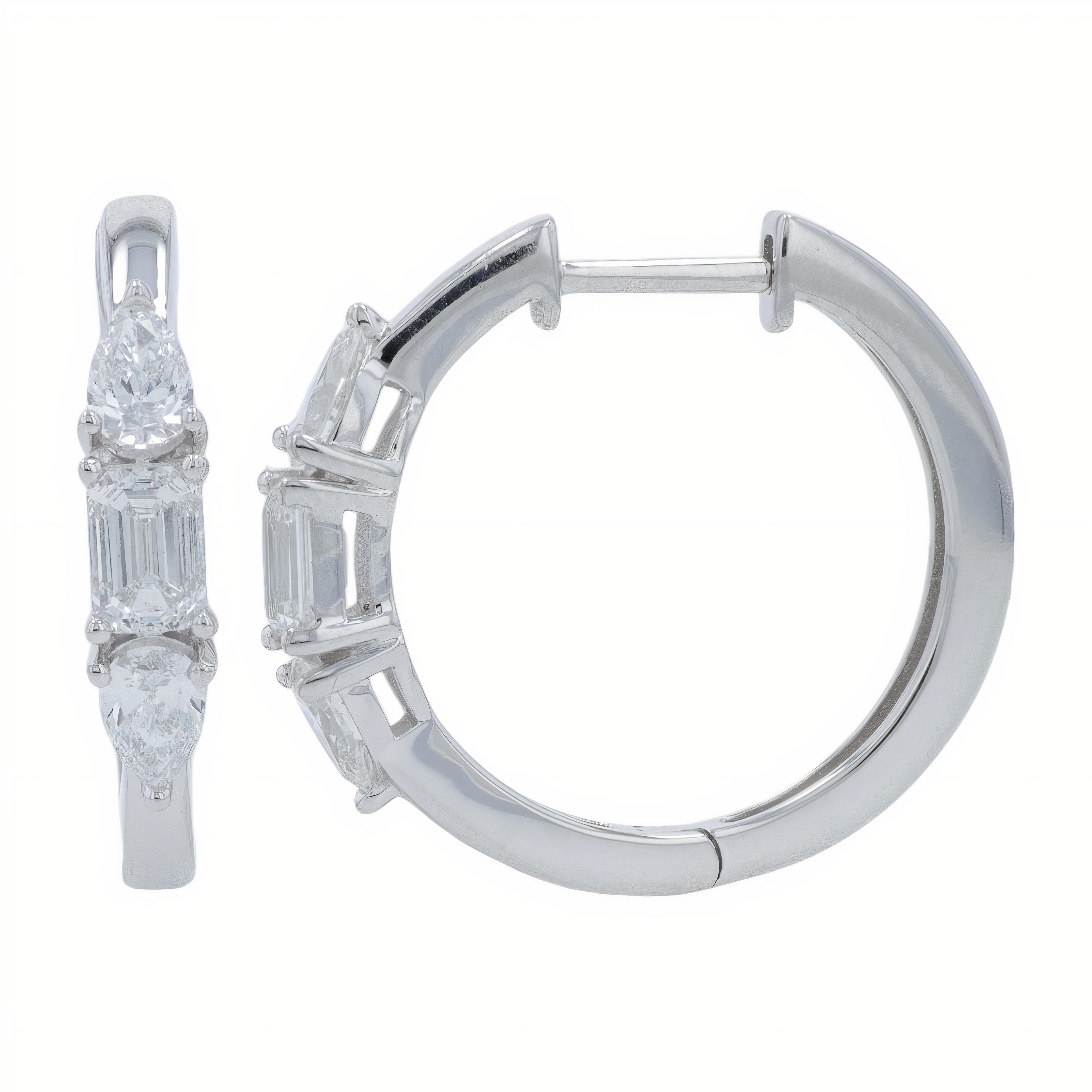 Lab Diamond Hoops in 14K Gold (1.25 ct. tw)