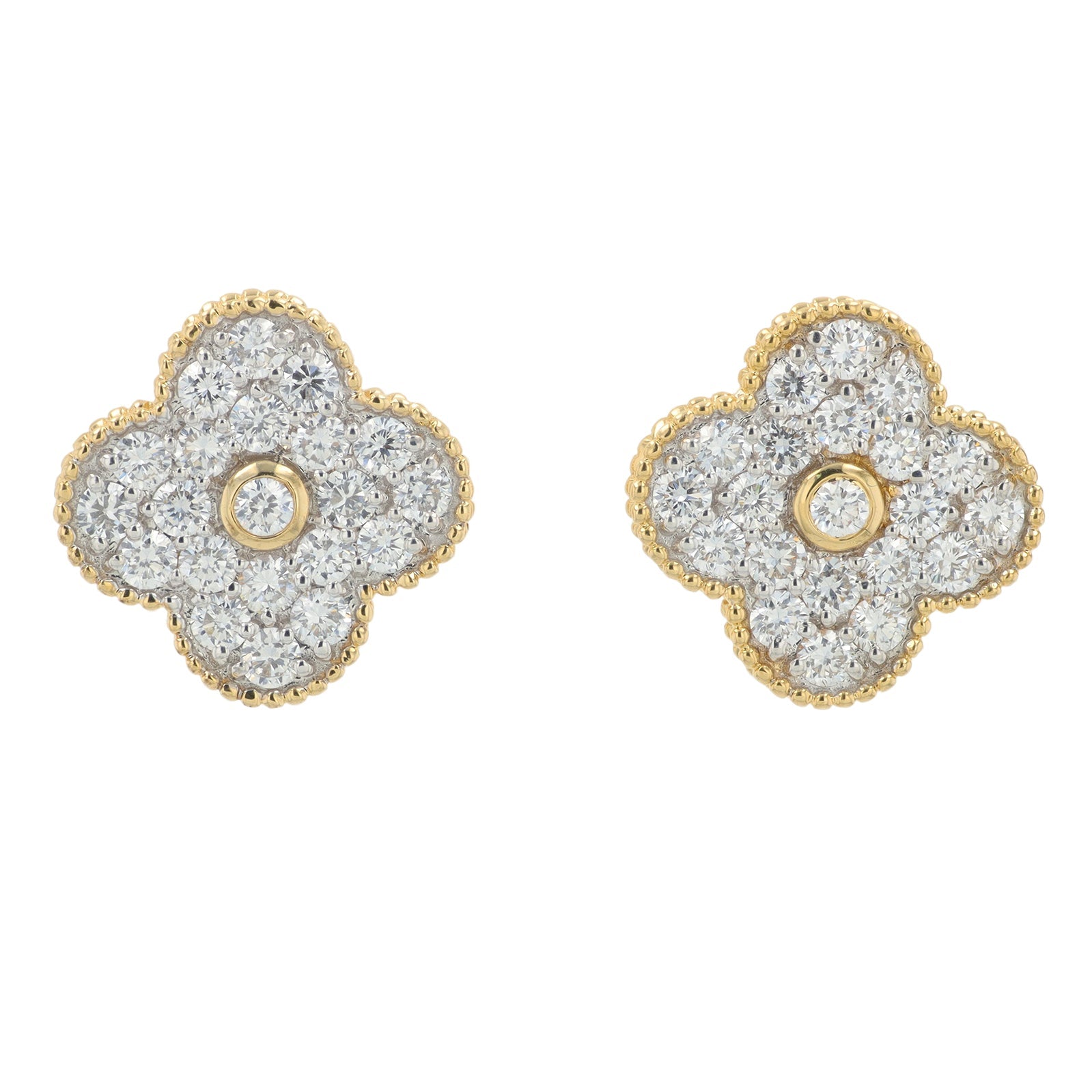 14K 1.30 CT Lab Grown Diamond Clover Studs<p><strong>Lab Grown Diamond</p></strong><p><strong>More Colors Available</p></strong>
