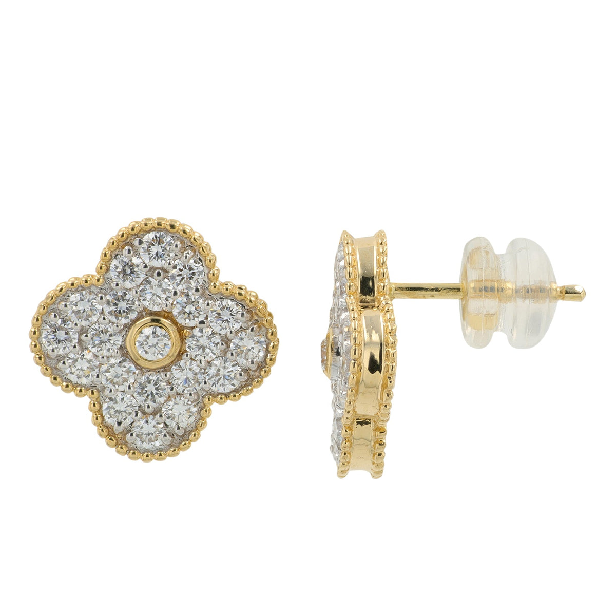 14K 1.30 CT Lab Grown Diamond Clover Studs<p><strong>Lab Grown Diamond</p></strong><p><strong>More Colors Available</p></strong>