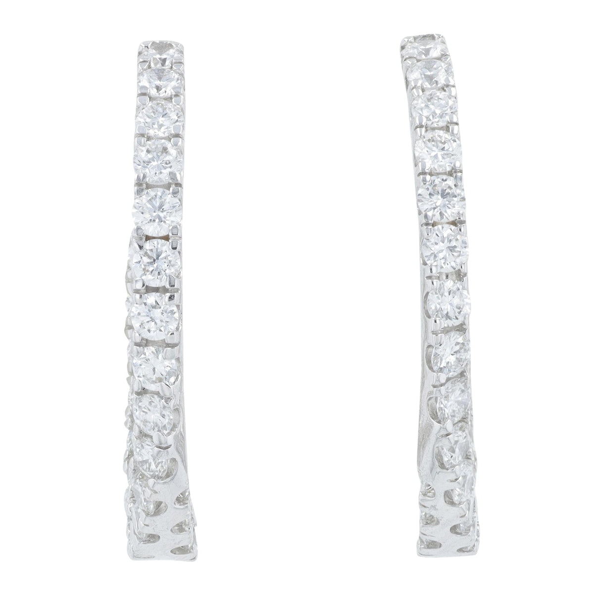 Lab Diamond Inside-Out C-Hoops in 14K Gold (1.50 ct. tw)